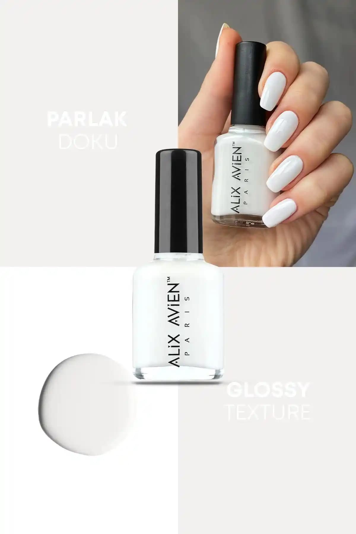 Alix Avien Süt Beyaz Oje 02: Uzun Süre Dayanan ve Parlak Tırnaklar İçin Güvenilir Kozmetik Ürünü