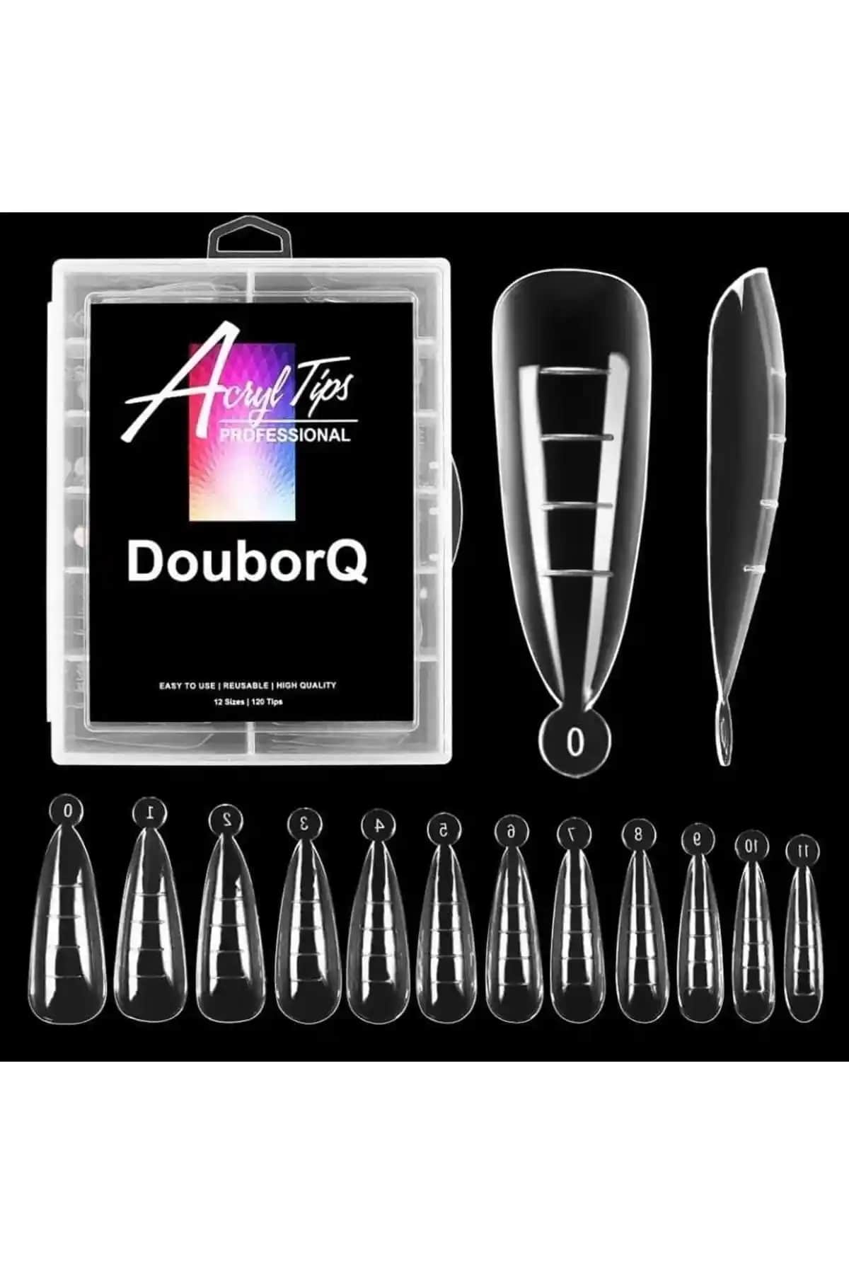 Born Pretty Gold Beauty Stiletto Poly Gel Tips 120'li - Dayanıklı ve Estetik Tırnak Uzatma Çözümü