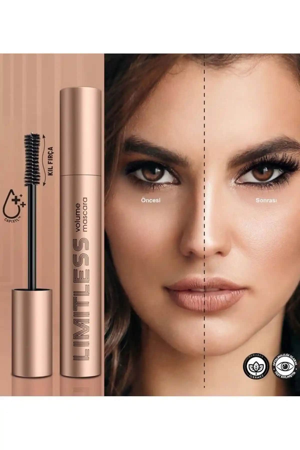 Farmasi Limitless Hacim Veren Maskara: Kirpiklere Dolgun ve Uzun Görünüm Sağlar