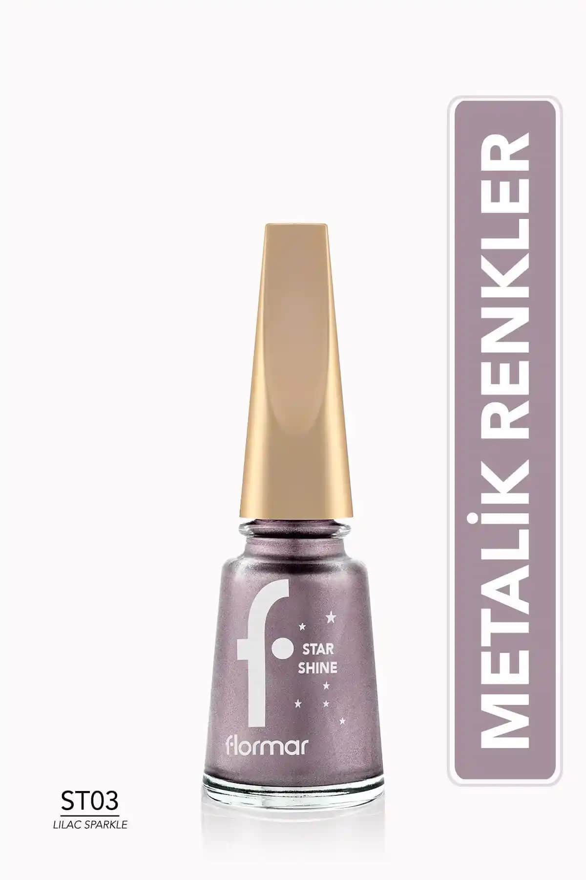 Flormar Metalik Parlak Oje Karşılaştırması: 003 Lilac Sparkle ve 004 Night Out Ürünleri