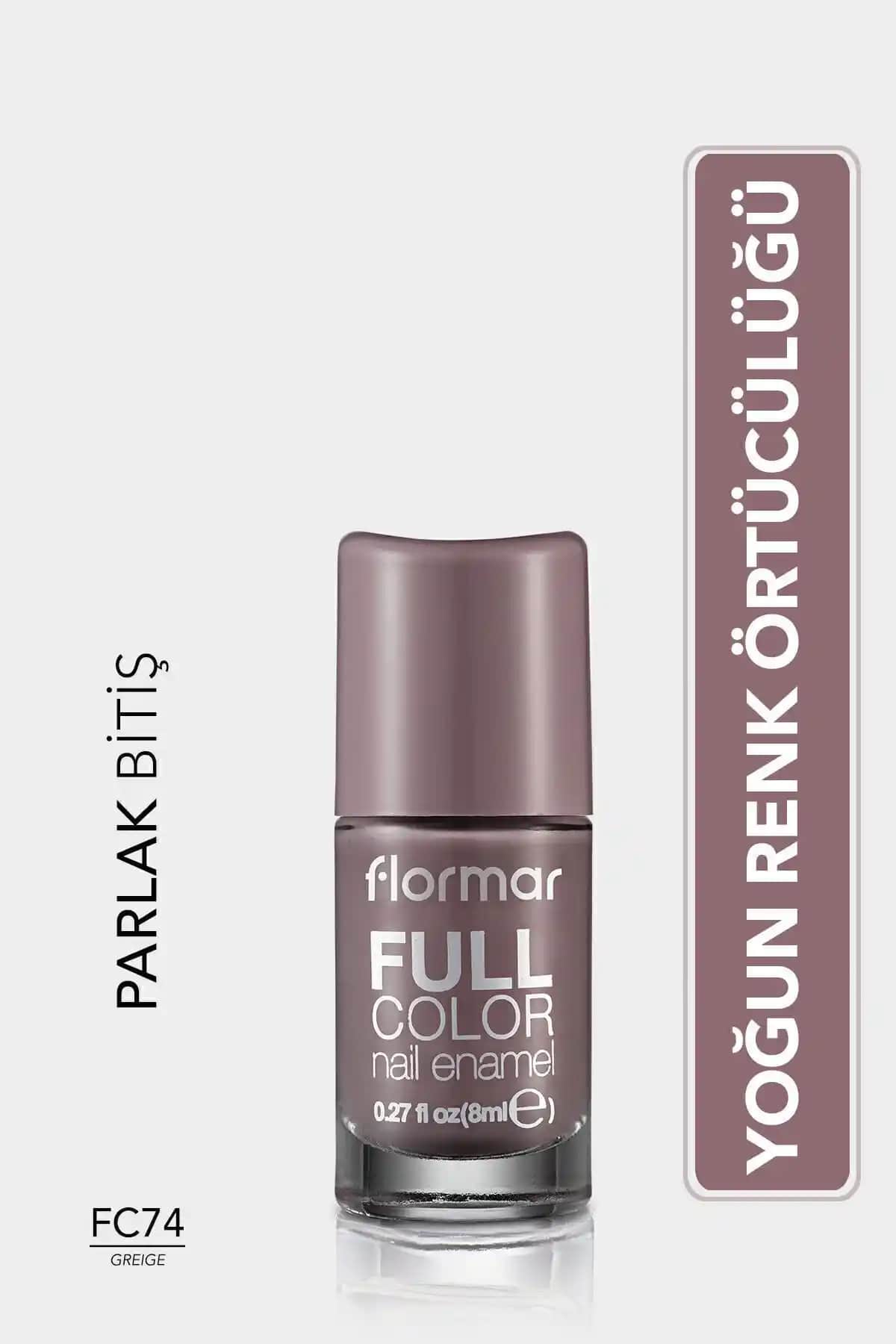 Flormar Yoğun Pigmentli Parlak Oje FC74 Greige – Uzun Süre Dayanan ve Şık Tırnak Renkleri