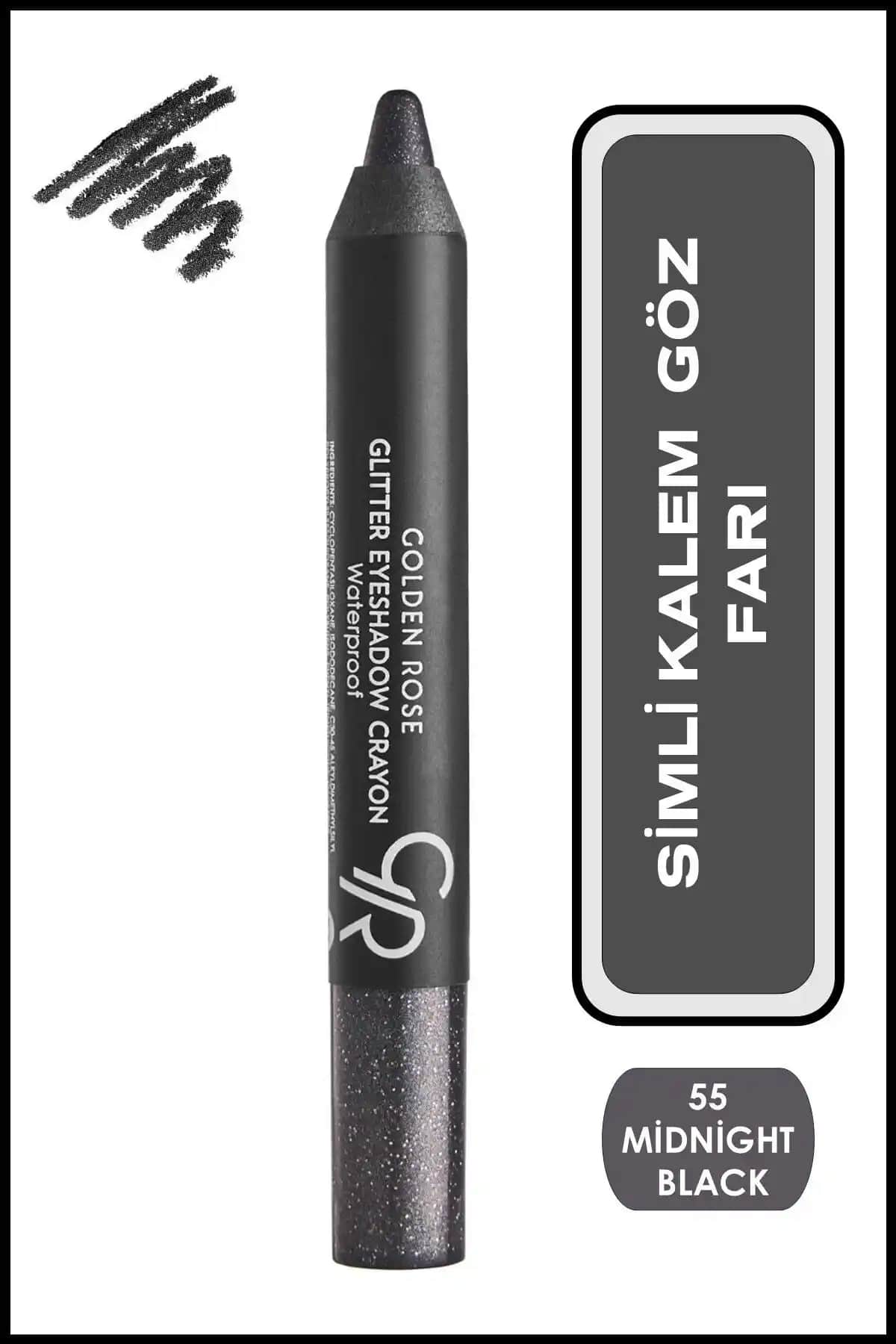 Golden Rose Glitter Göz Farı Kalemleri Karşılaştırması 55 Midnight Black ve 56 Skyland