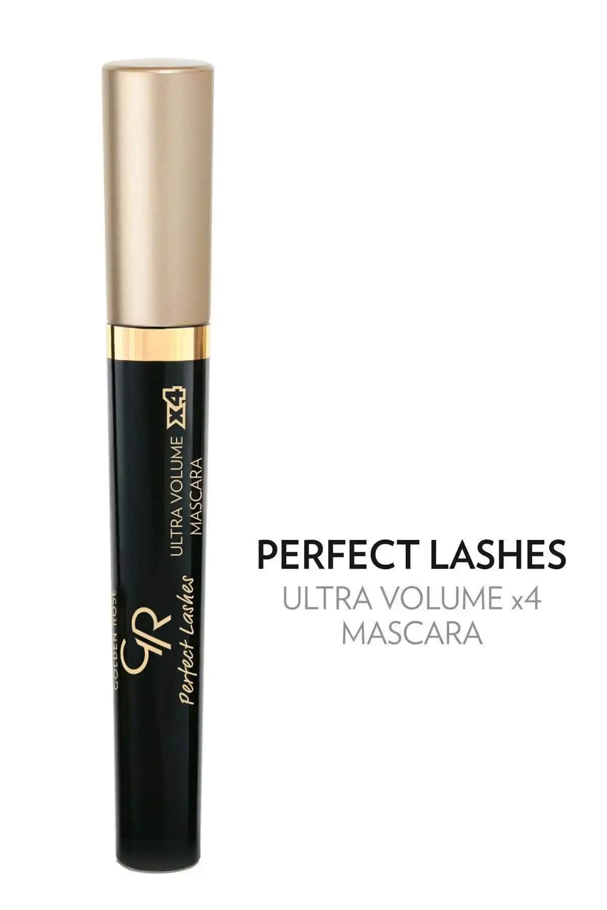 Golden Rose Perfect Lashes Ultra Volume X4 Maskara ile Doğal ve Hacimli Kirpikler
