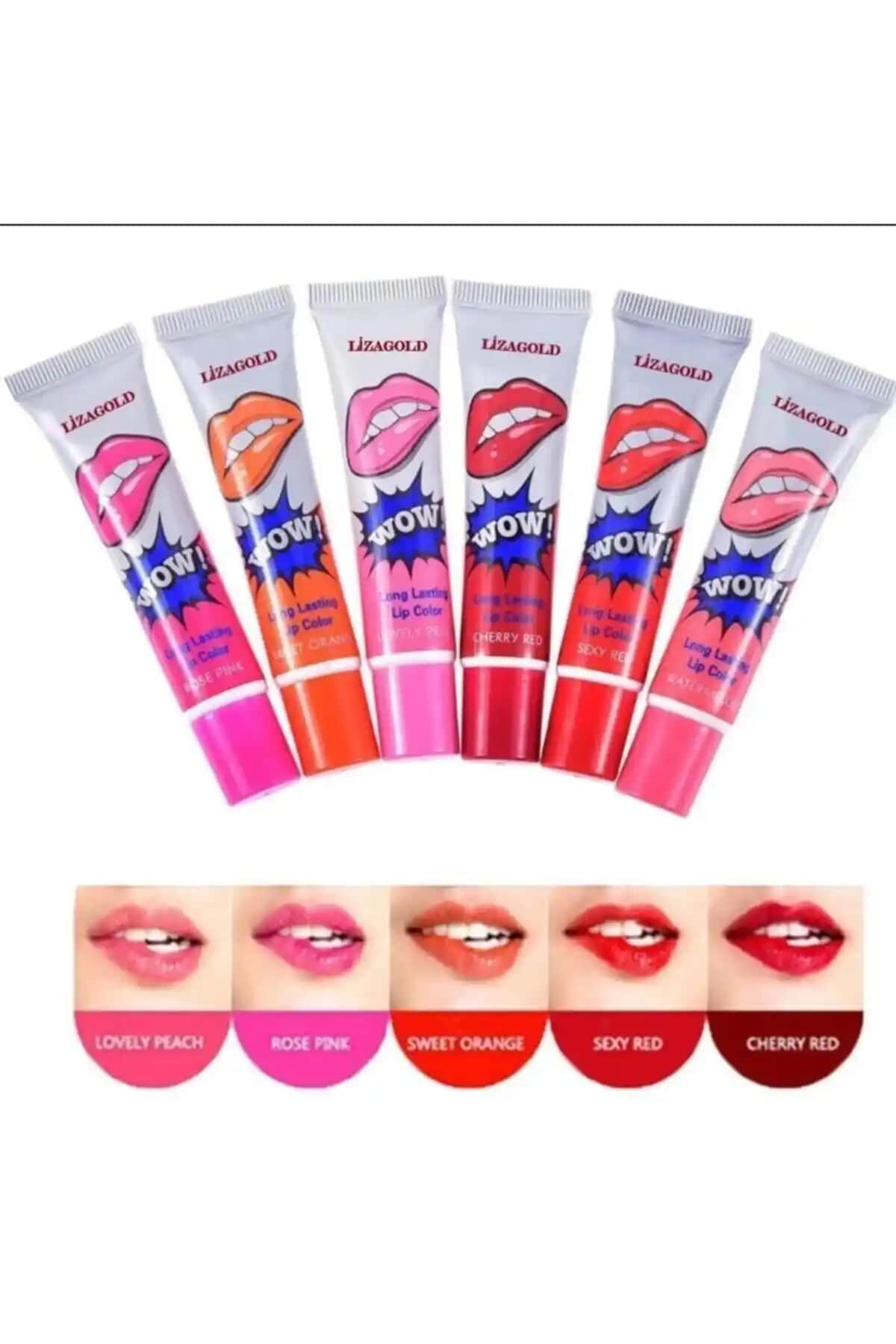 Kalıcı Soyulabilen Ruj Seti 6'lı - Modern Dudak Bakımı ve Çekici Renkler