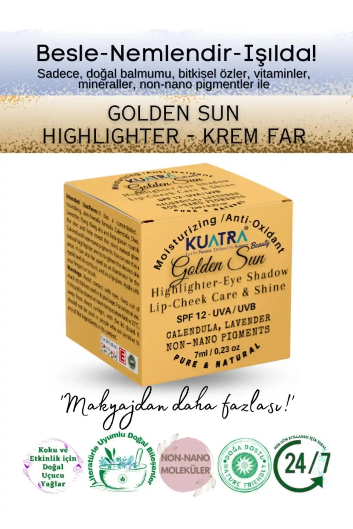 Kuatra Golden Sun Doğal Mineral Nemlendirici ve Aydınlatıcı Ürün Tanıtımı ve Özellikleri