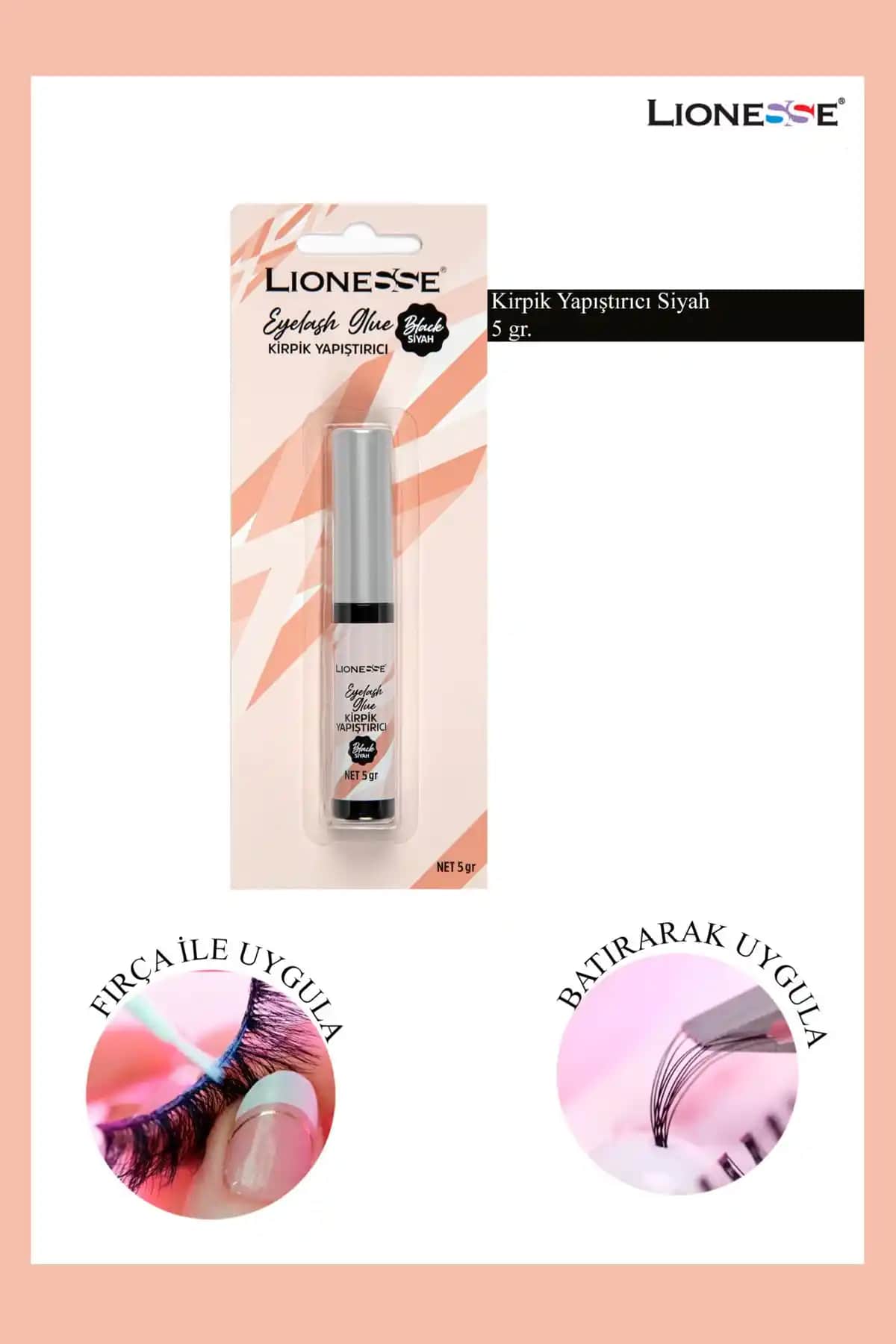 Lionesse Takma Kirpik Yapıştırıcı 5g Siyah - Uzun Süreli ve Güvenli Kullanım