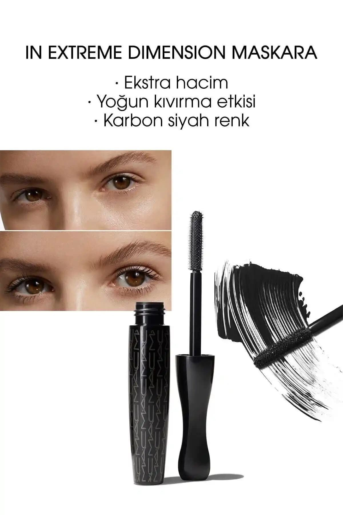 Mac In Extreme Dimension 3D Black Lash Maskarası Hacim ve Uzatma Sağlayan Günlük Kullanım Maskarası