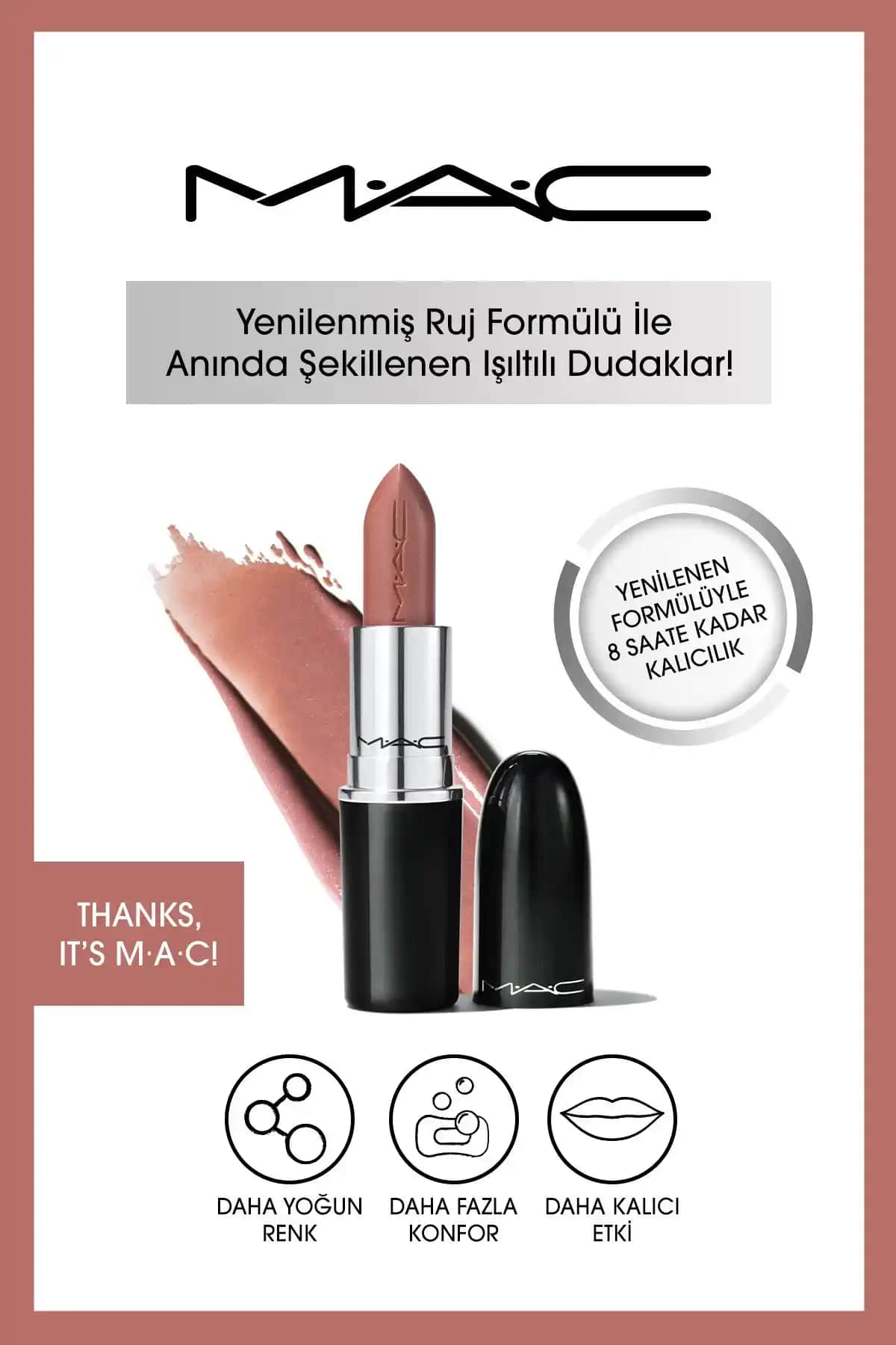 2025'te MAC Lustreglass Sheer-Shine Ruj ile Doğal Parlaklığa Kavuşun