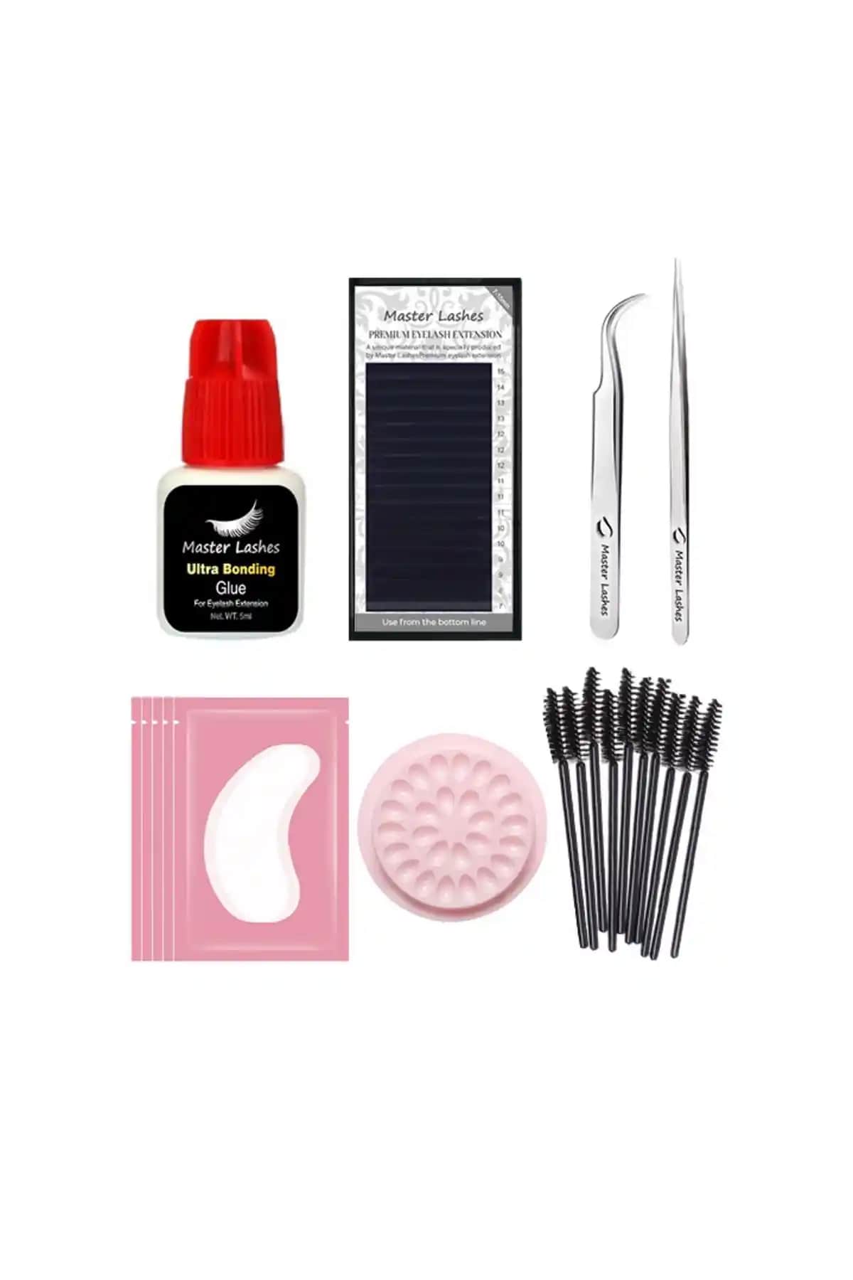 Master Lashes İpek Kirpik Mini Başlangıç Seti: Doğal ve Uzun Süre Kalıcı Kirpikler İçin