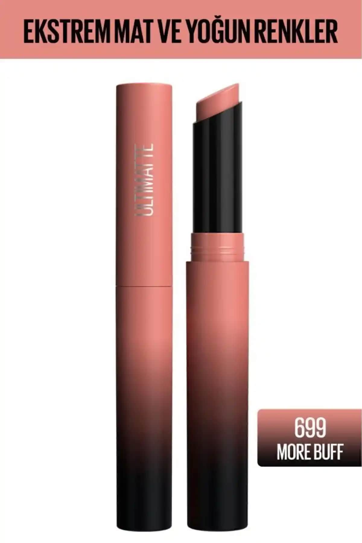 Maybelline Color Sensational Ultimatte Mat Ruj More Buff Doğal ve Kalıcı Dudaklar İçin