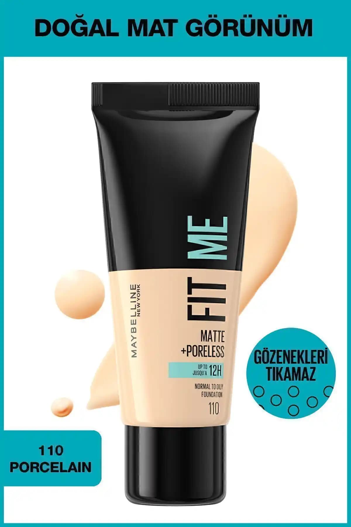 Maybelline Fit Me Matte Poreless Fondöten Karşılaştırması 110 ve 112 Renk Tonları