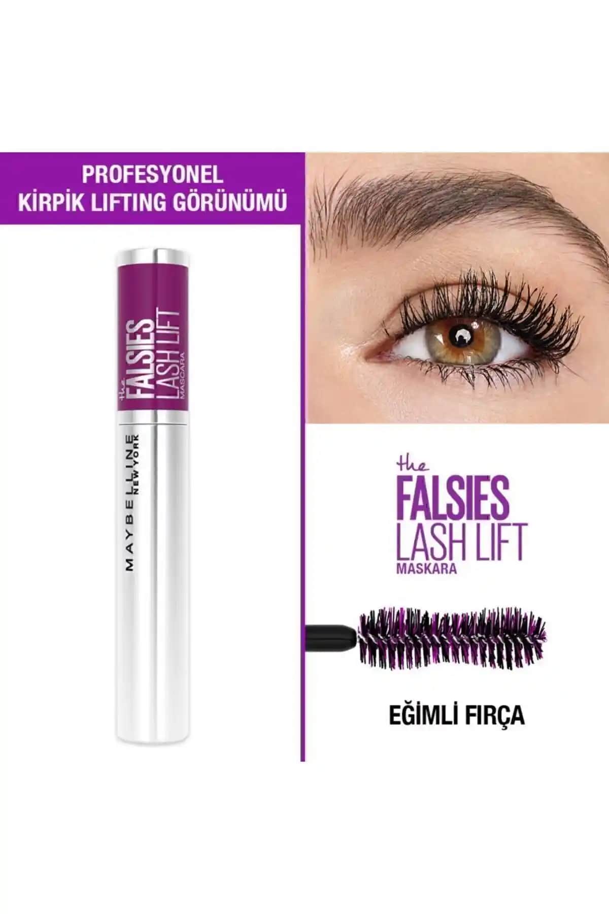 Maybelline New York Falsies Lash Lift Siyah Maskara ile doğal ve belirgin kirpikler elde edin