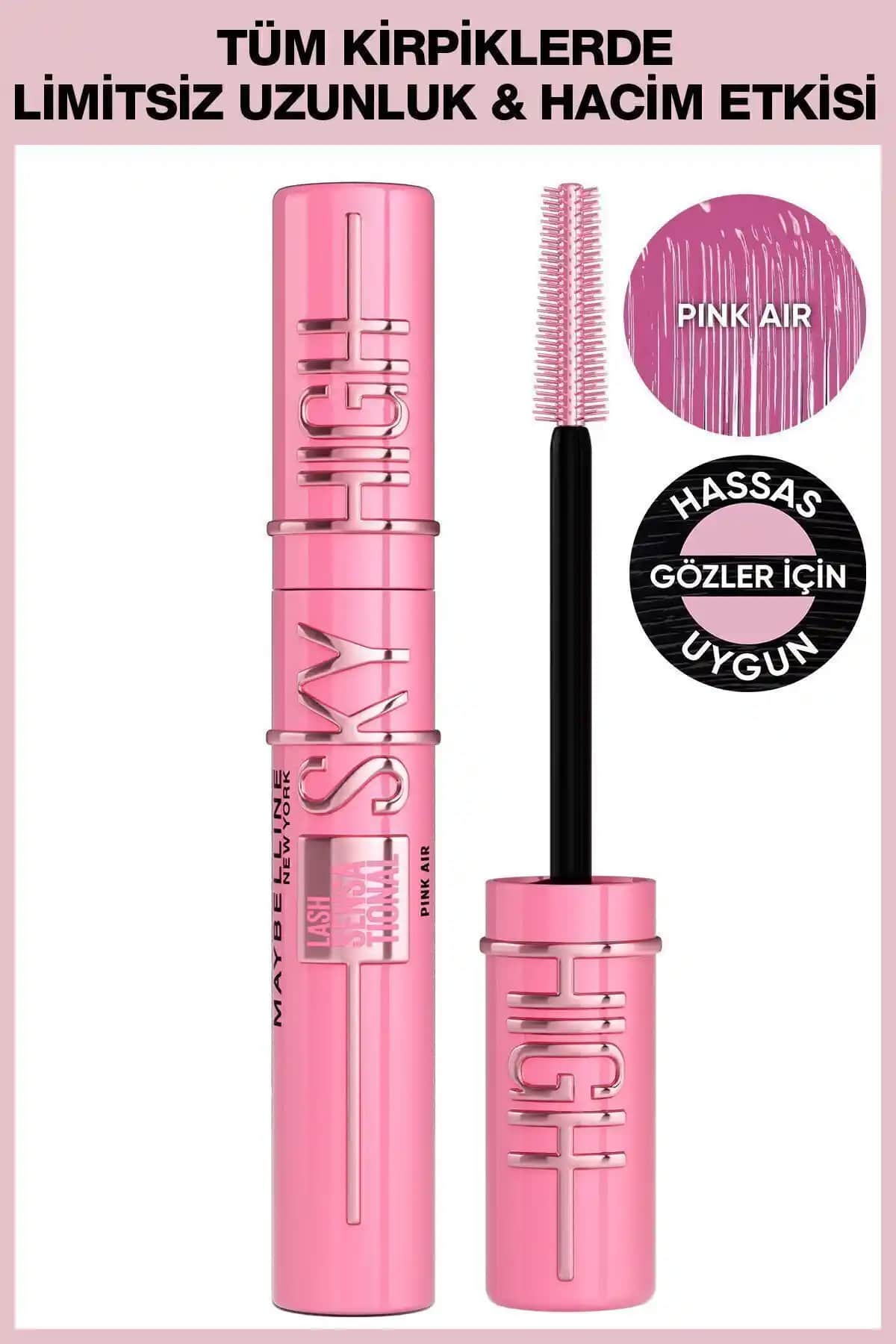 Maybelline New York Lash Sensational Sky High Pembe Maskara ile Canlı ve Hacimli Kirpikler Yaratın