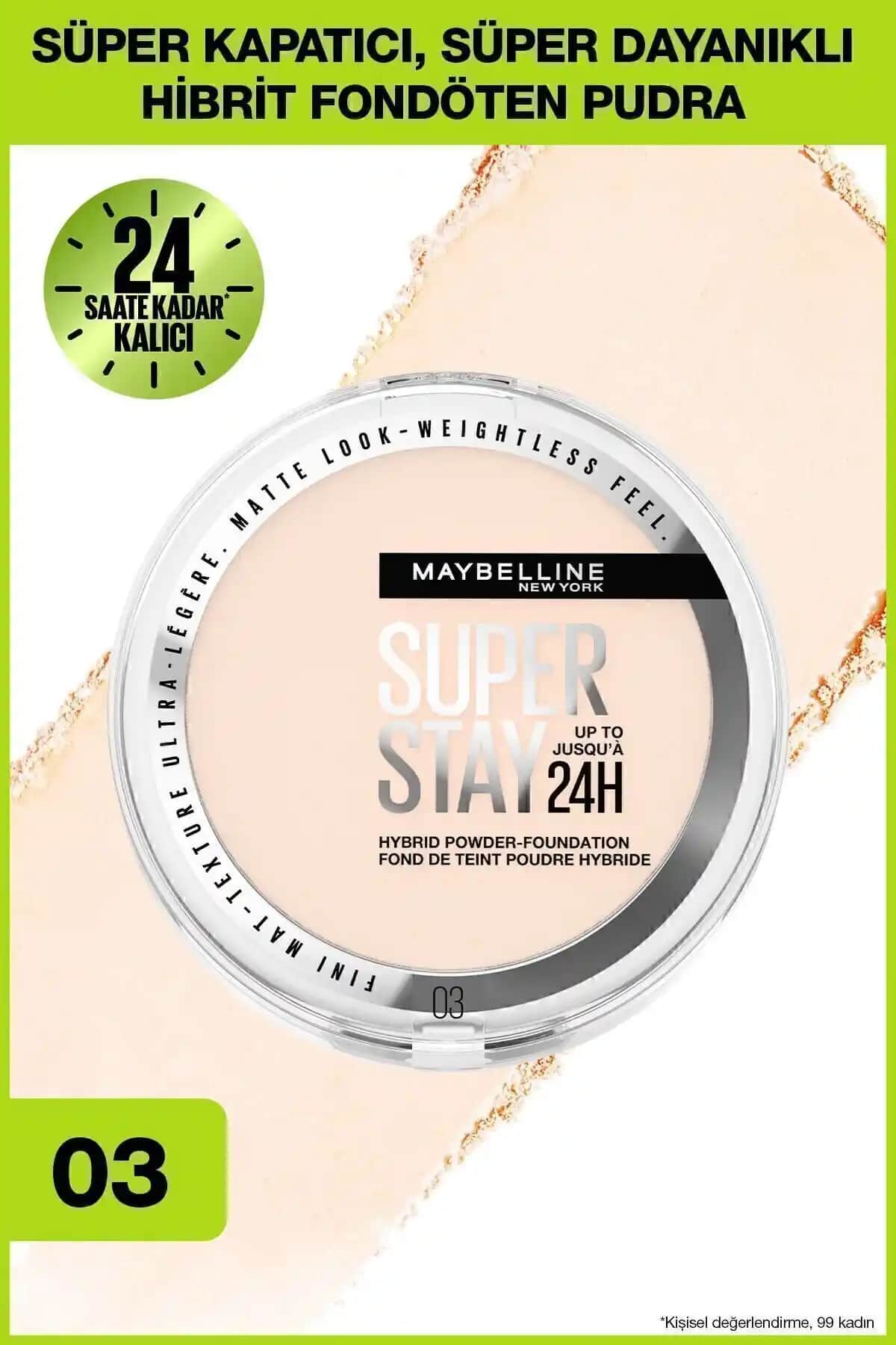 Maybelline Superstay Hibrit Pudra ve Fondöten: Uzun Süre Kalıcı Mat Makyaj Ürünü