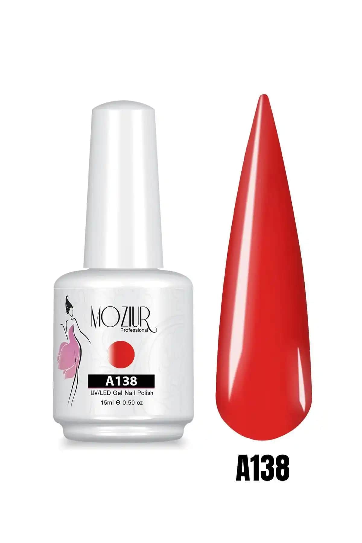 MOZIUR UV Led Kalıcı Oje A138: Profesyonel ve Dayanıklı Kırmızı Oje Seçeneği