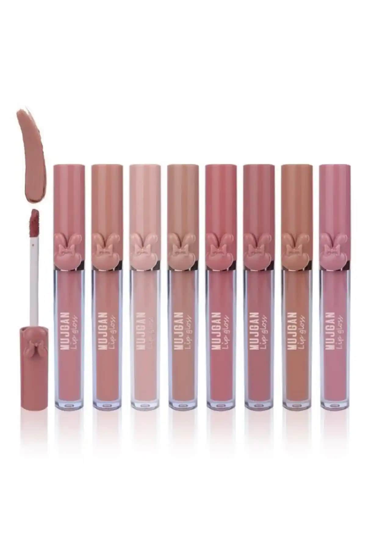 Mujgan Şapka Tasarımlı 8'li Likit Ruj Seti: Modern ve Kalıcı Dudak Makyajı Seçeneği