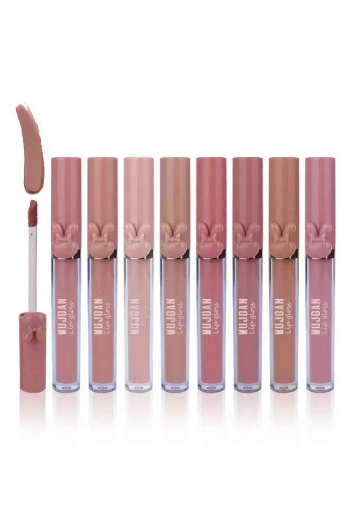 Mujgan Şapka Tasarımlı 8'li Likit Ruj Seti: Modern ve Kalıcı Dudak Makyajı Seçeneği