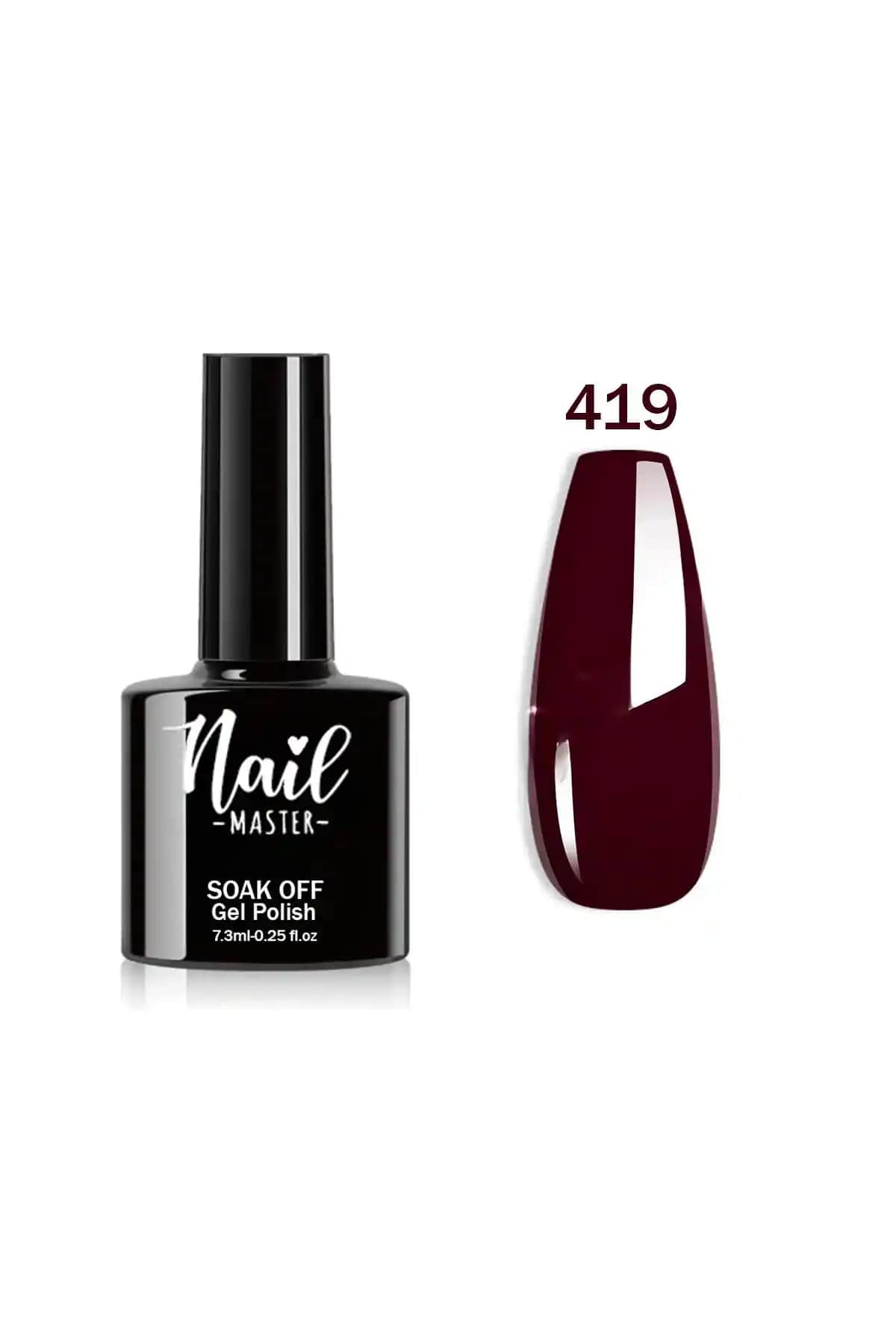Nail Master M419 Kalıcı Oje: Uzun Süre Dayanan Koyu Bordo Parlaklık Sunan Oje
