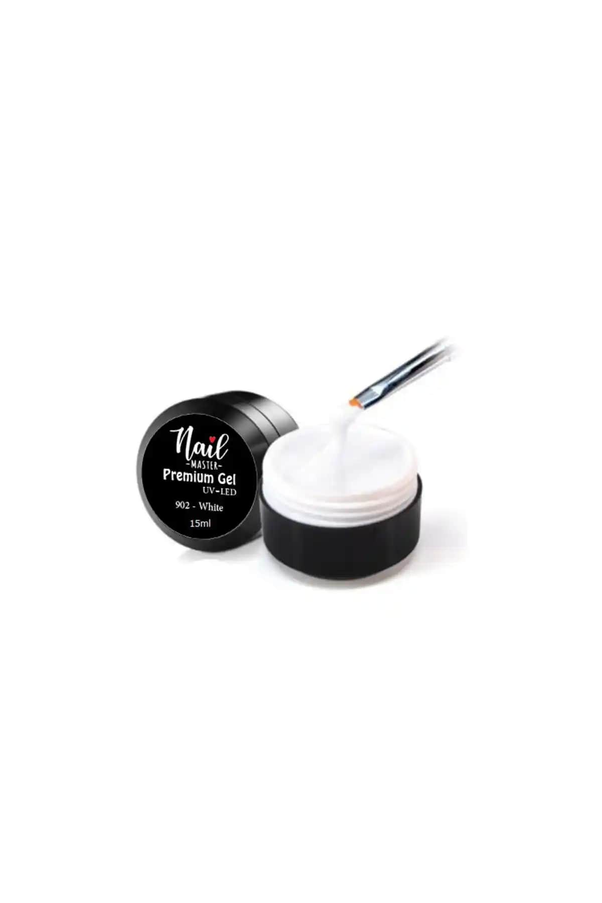Nail Master Protez Tırnak Jel Beyaz 15ml - Güçlendirme ve Uzatma için Profesyonel Çözüm