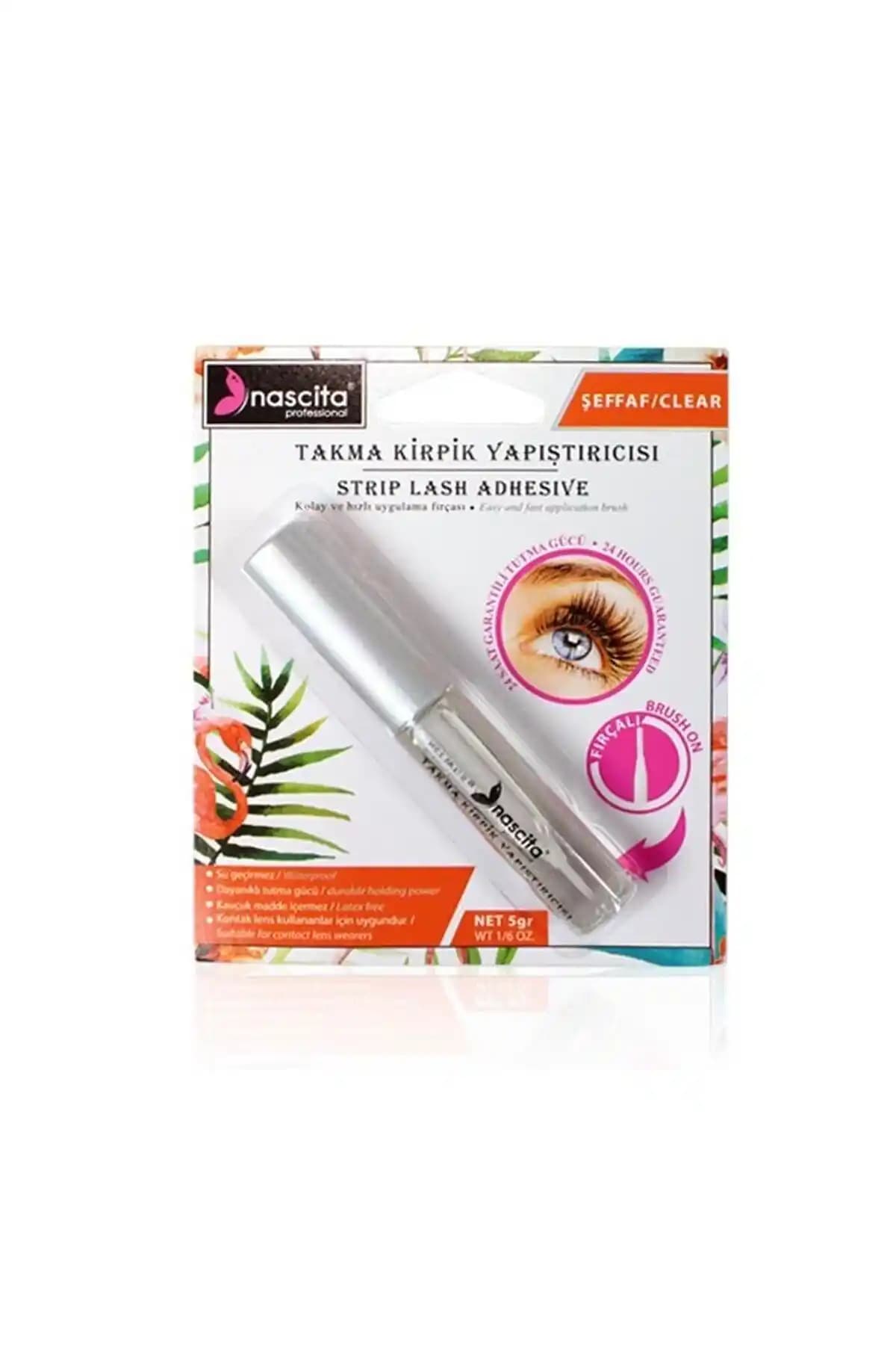 Nascita Şeffaf Takma Kirpik Yapıştırıcı 5 Gr Güçlü ve Güvenilir Kalıcı Makyaj Aksesuarı