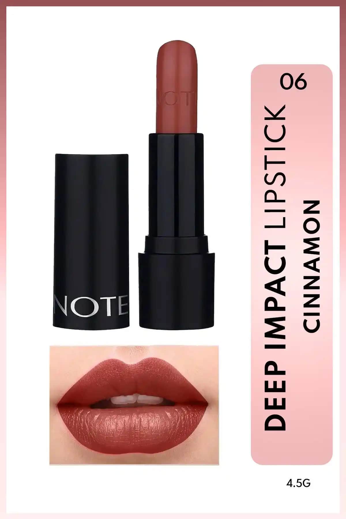 Note Cosmetics Deep Impact Lipstick Kahverenginin Zarif ve Doğal Dokunuşunu Sunar