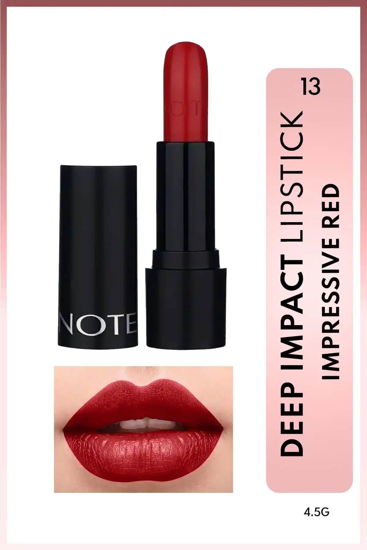 Note Cosmetics Deep Impact Lipstick Kırmızı Renkli Kalıcı Mat Ruj Ürünü İncelemesi