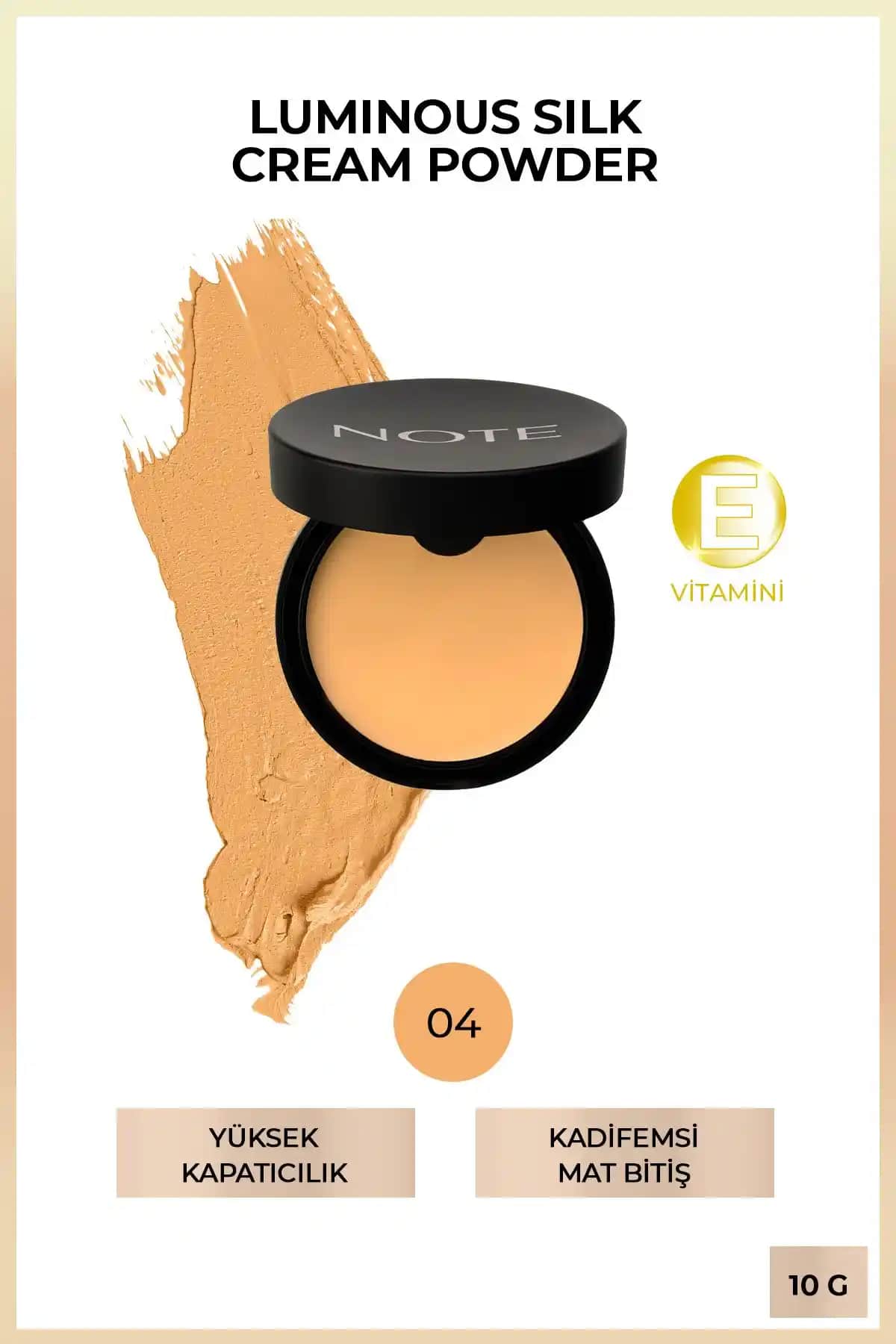 Note Cosmetics Luminous Silk Cream Powder: Yüksek Kapatıcılık ve Doğal Mat Görünüm Sağlayan Fondöten
