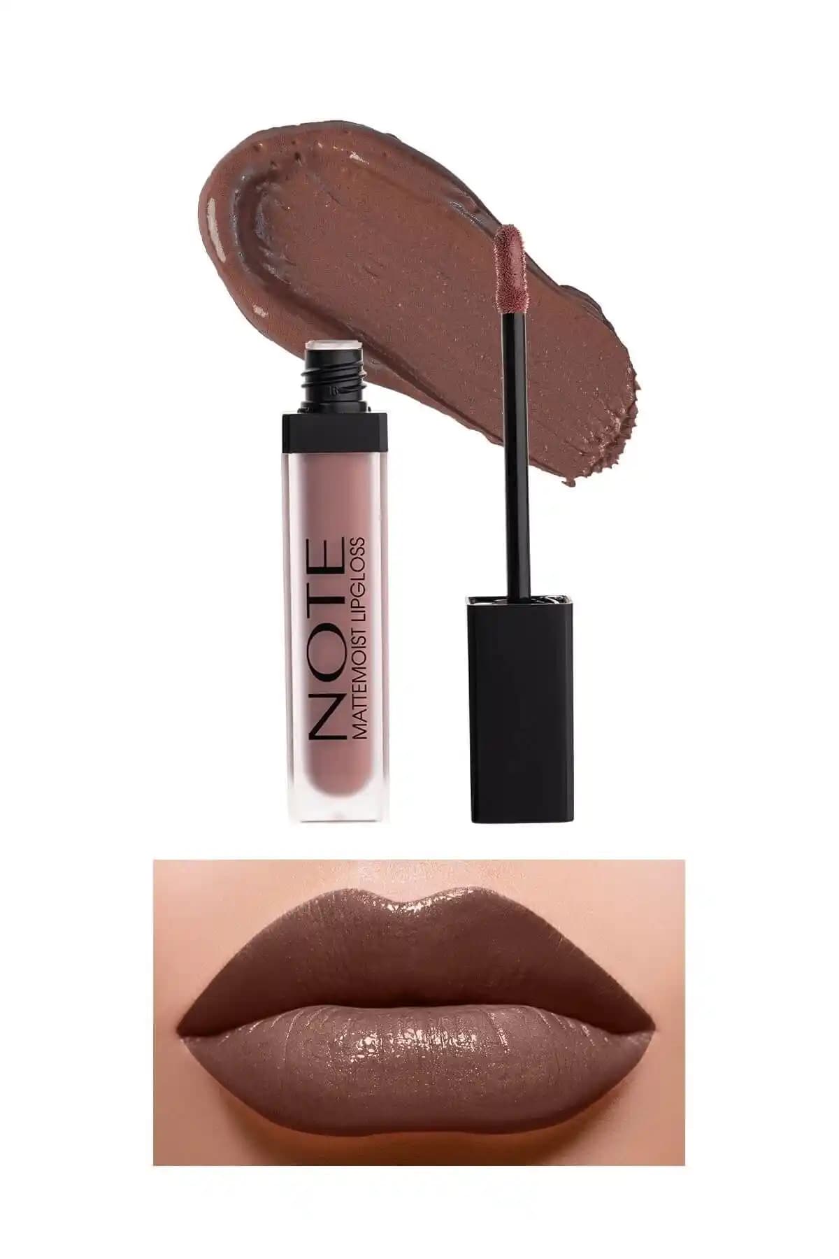 Note Cosmetics Mattemoist Lipgloss: Yarı Mat Saten Bitişli Dudak Parlatıcısı