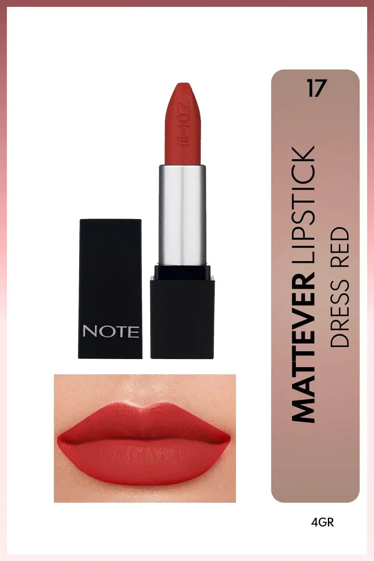 Note Cosmetics Mattever Lipstick: Uzun Süre Kalıcı, Şık ve Doğal Dudak Rengi Ruj