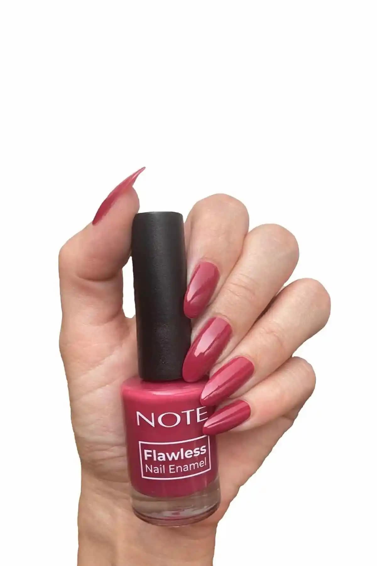 Note Cosmetics Nail Flawless Oje 08 Romantic Time Pembe Parlak ve Kalıcı Oje