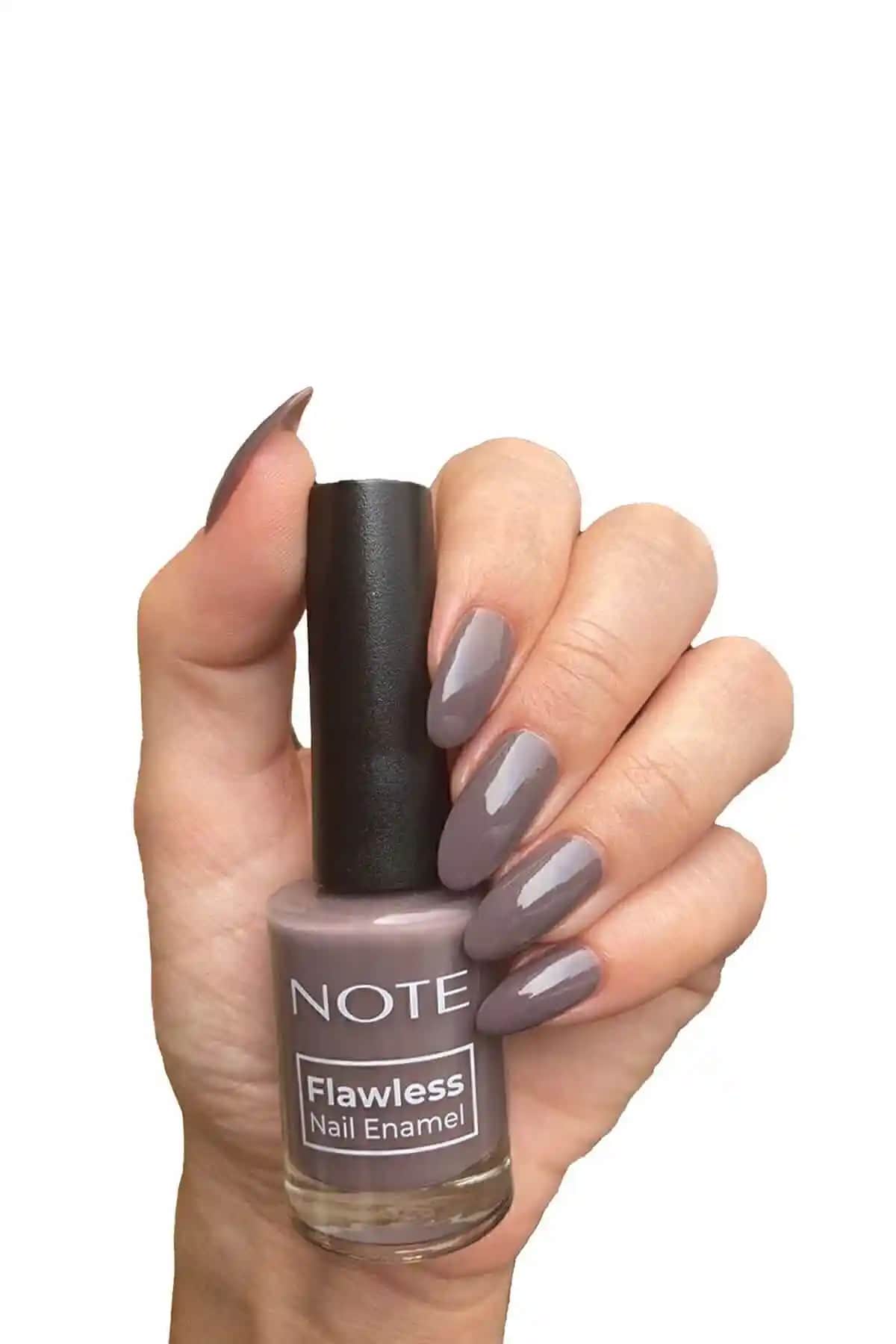 Note Cosmetics Nail Flawless Oje 28 Grey Stone Güvenli ve Dayanıklı Parlak Tırnak Ojesi
