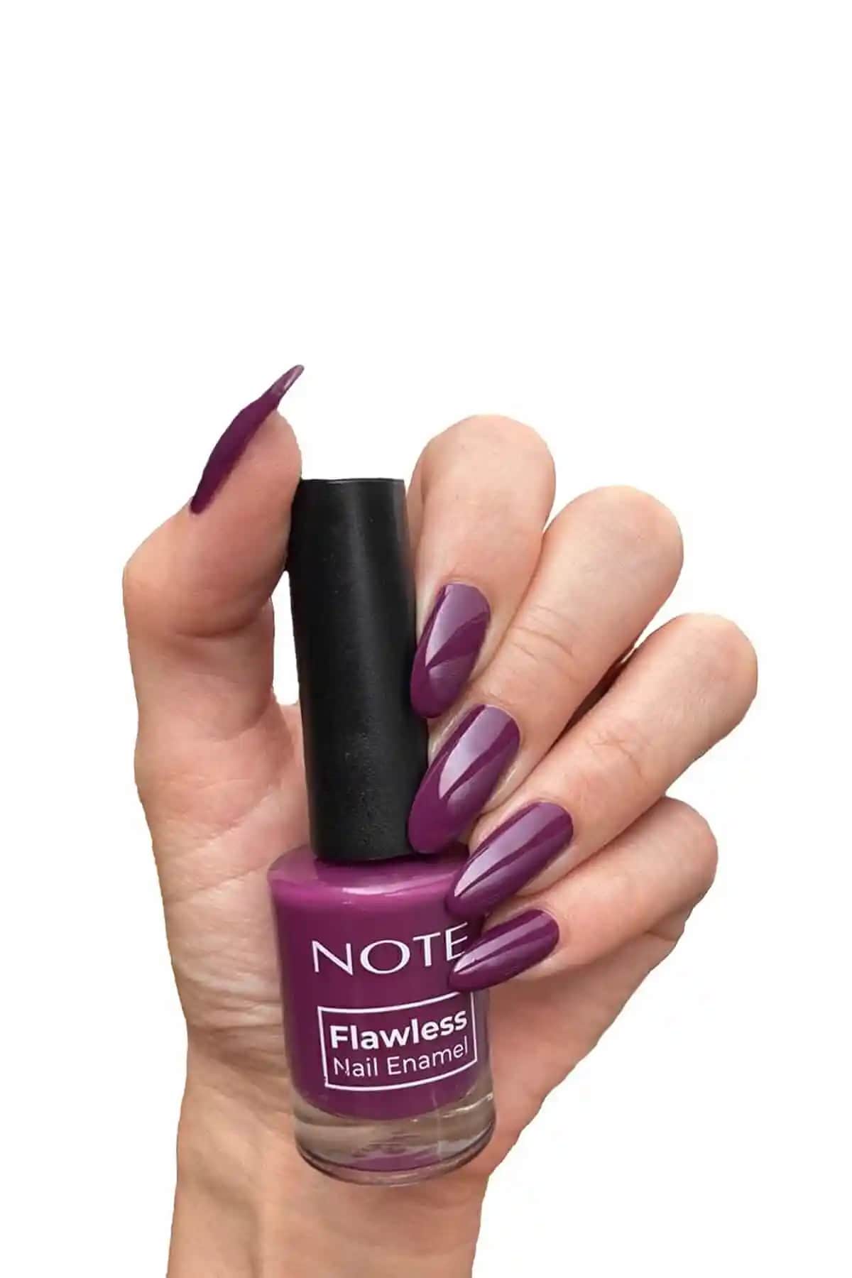 Note Cosmetics Nail Flawless Oje Rocky Purple – Yüksek Kapatıcılık ve Parlaklık Sağlayan Mor Oje