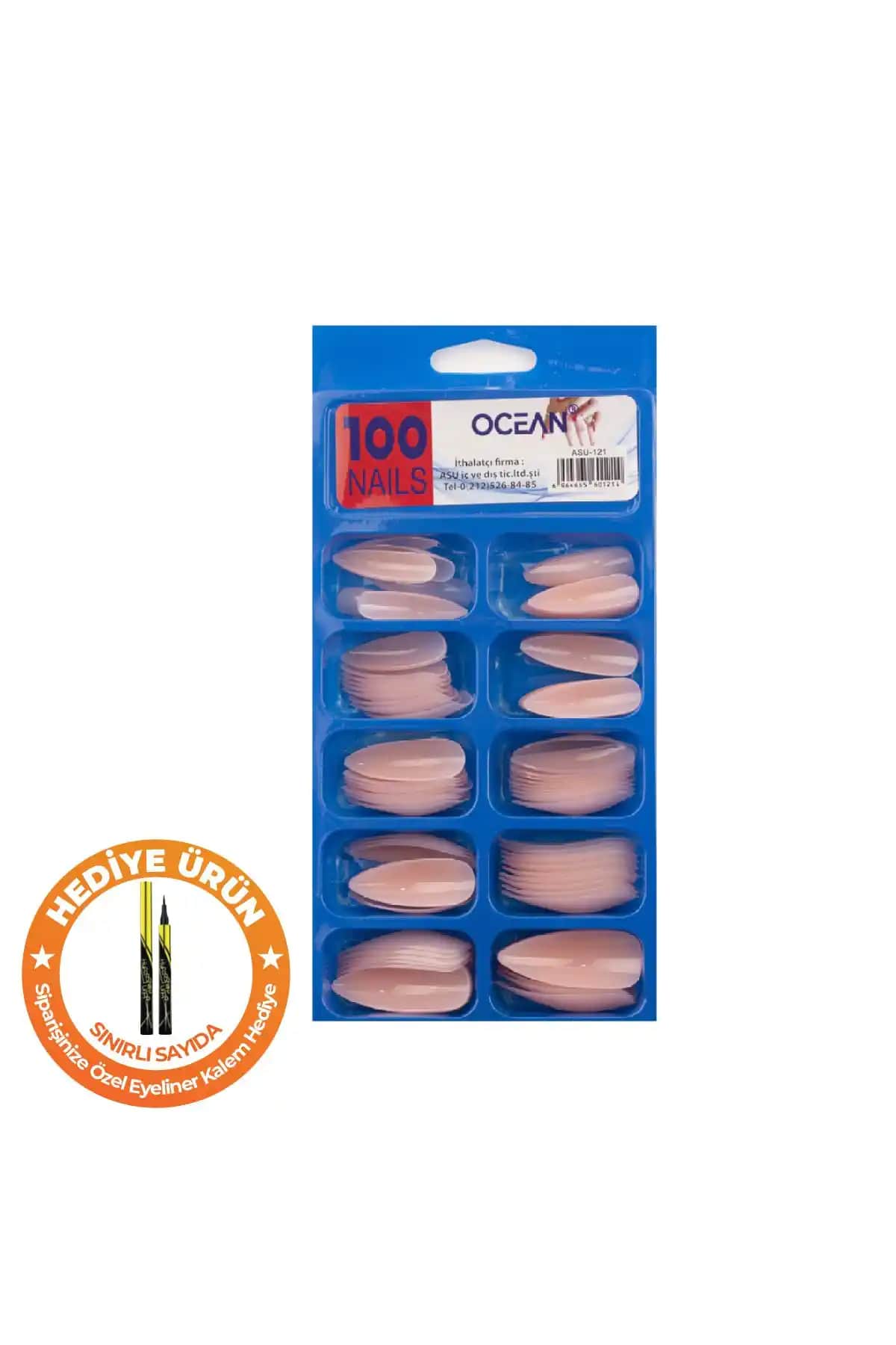 Ocean 100'lü Stiletto Protez Takma Tırnak - Estetik ve Dayanıklı Tırnak Çözümü