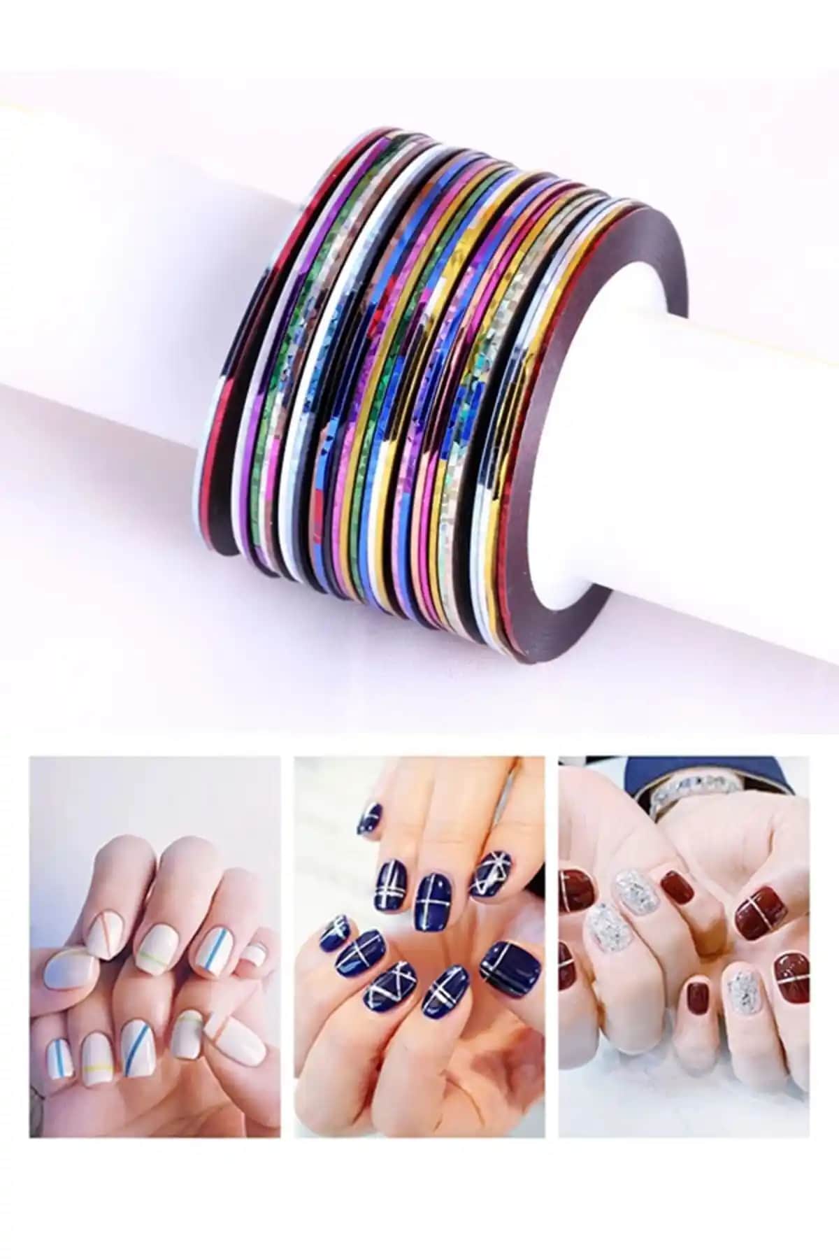 Ocean Nail Art Şerit Bant ile Yaratıcı ve Kolay Tırnak Süsleme Deneyimi