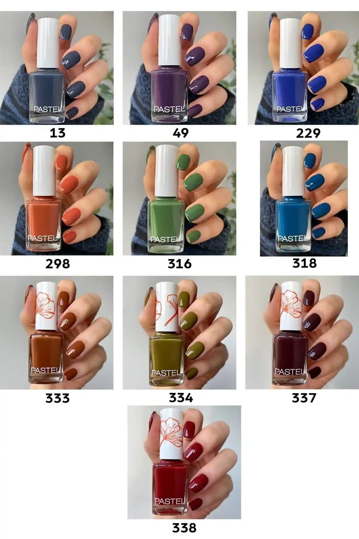 Pastel En Beğenilen 10'lu Oje Seti: Renkli ve Dayanıklı Kozmetik Koleksiyonu