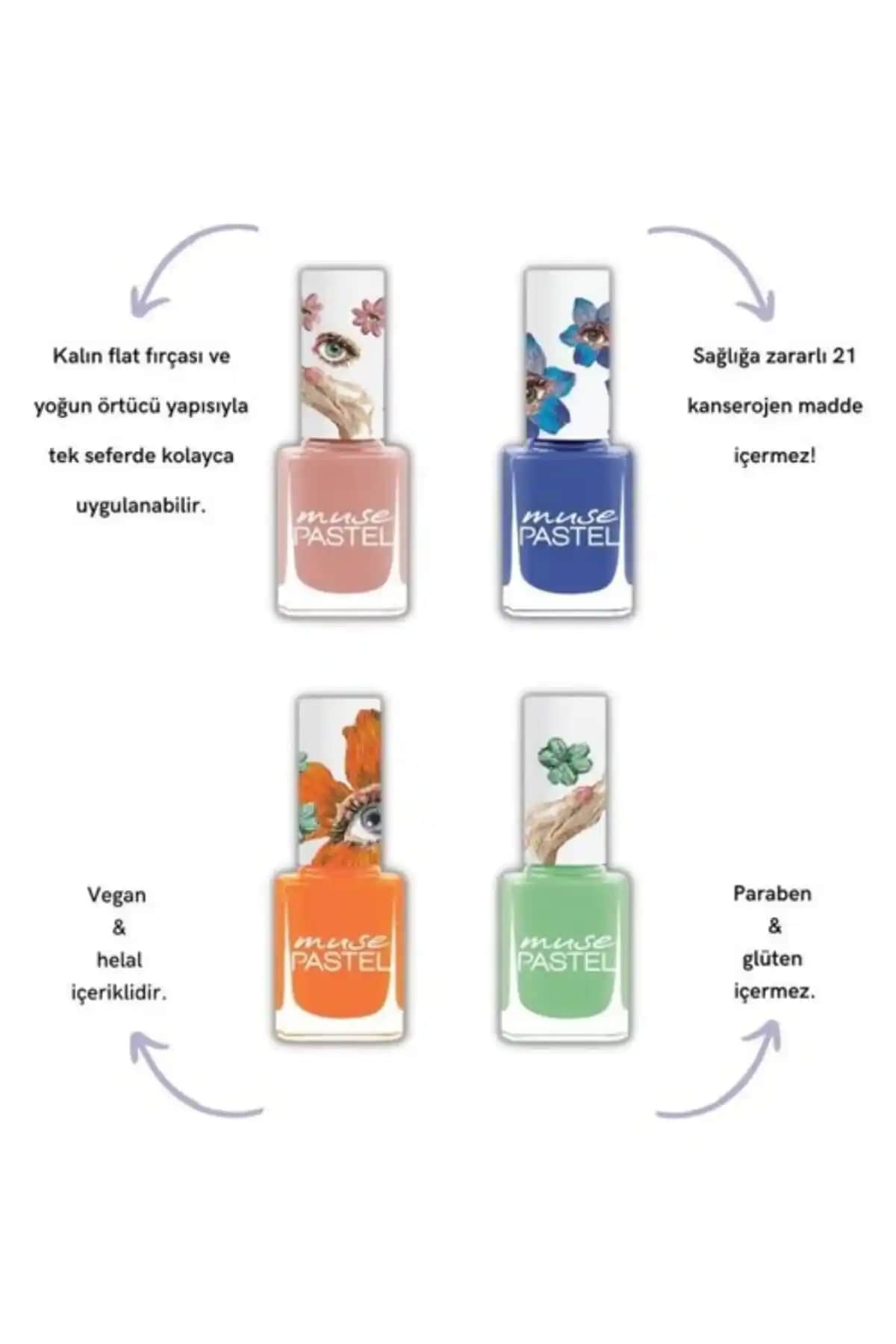 Pastel Oje Seti Rana Balca Renkli ve Uzun Süre Dayanıklı Kozmetik Ürünü