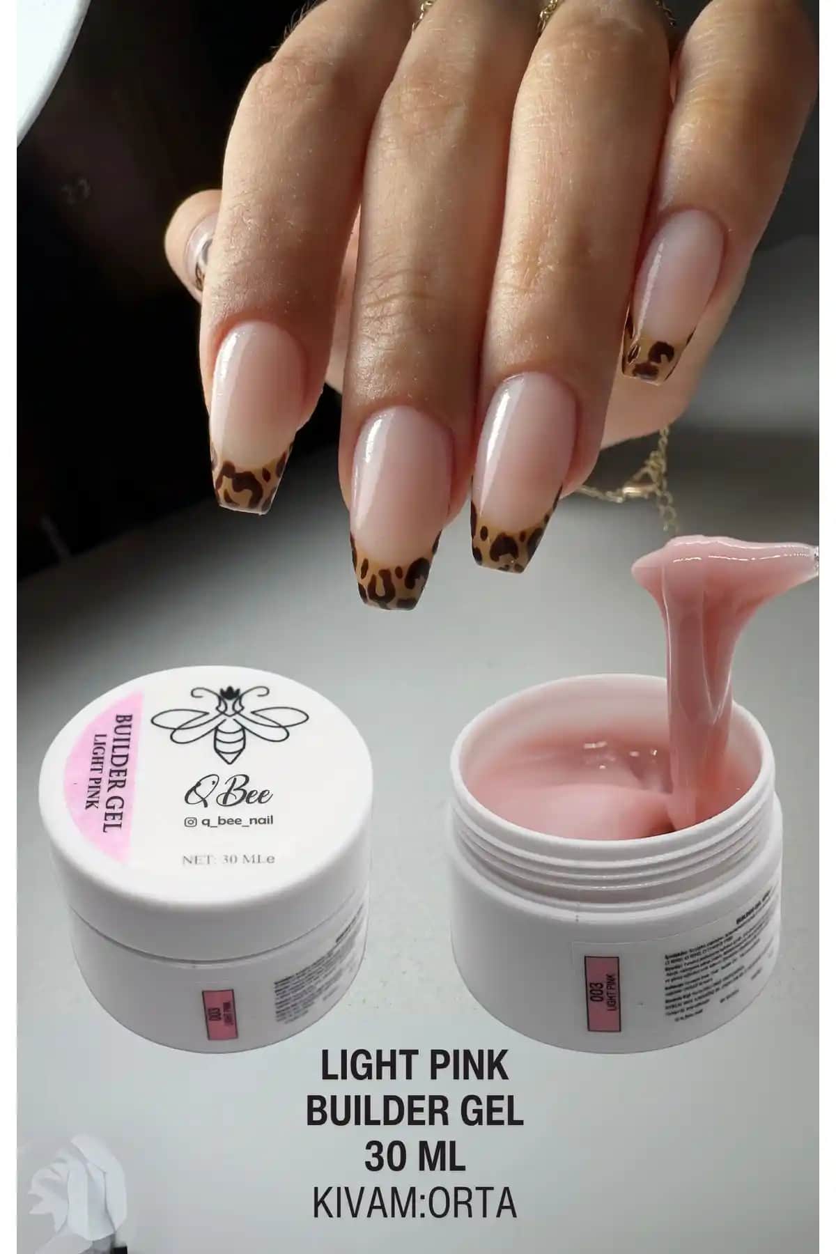 QBEE PROFESSIONAL 30ml Protez Tırnak Jeli Builder Gel Estetik ve Dayanıklılık Sağlar