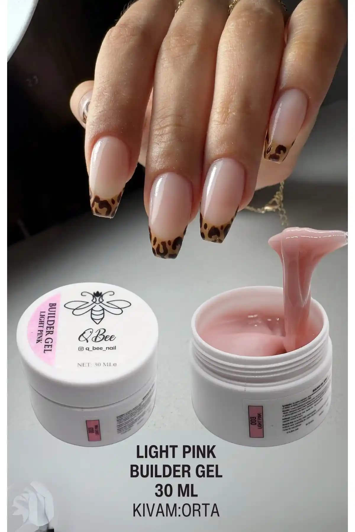 QBEE PROFESSIONAL 30ml Protez Tırnak Jeli Builder Gel Estetik ve Dayanıklılık Sağlar