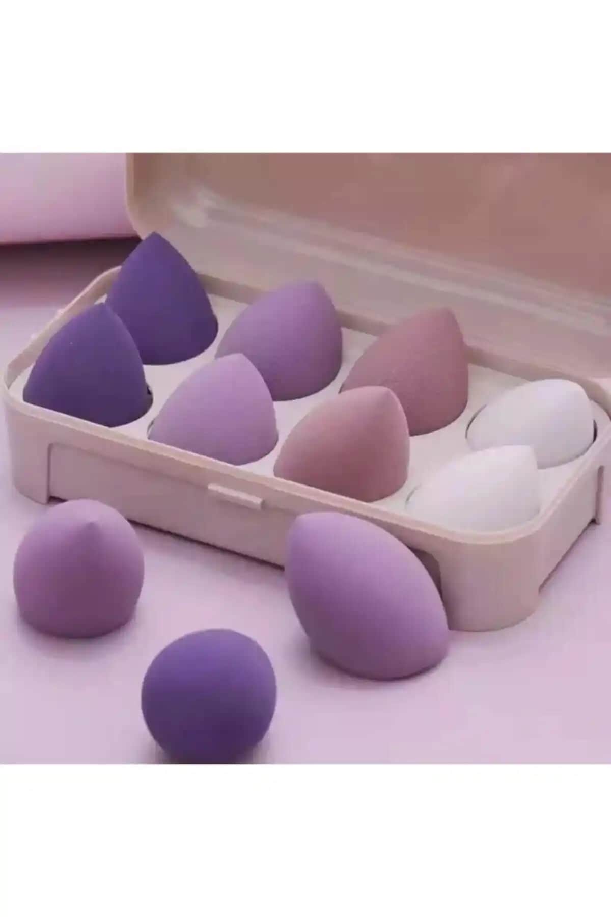 Sildne 8 Adet Makyaj Süngeri ve Saklama Kabı ile Günlük Makyajınızı Kolaylaştırın