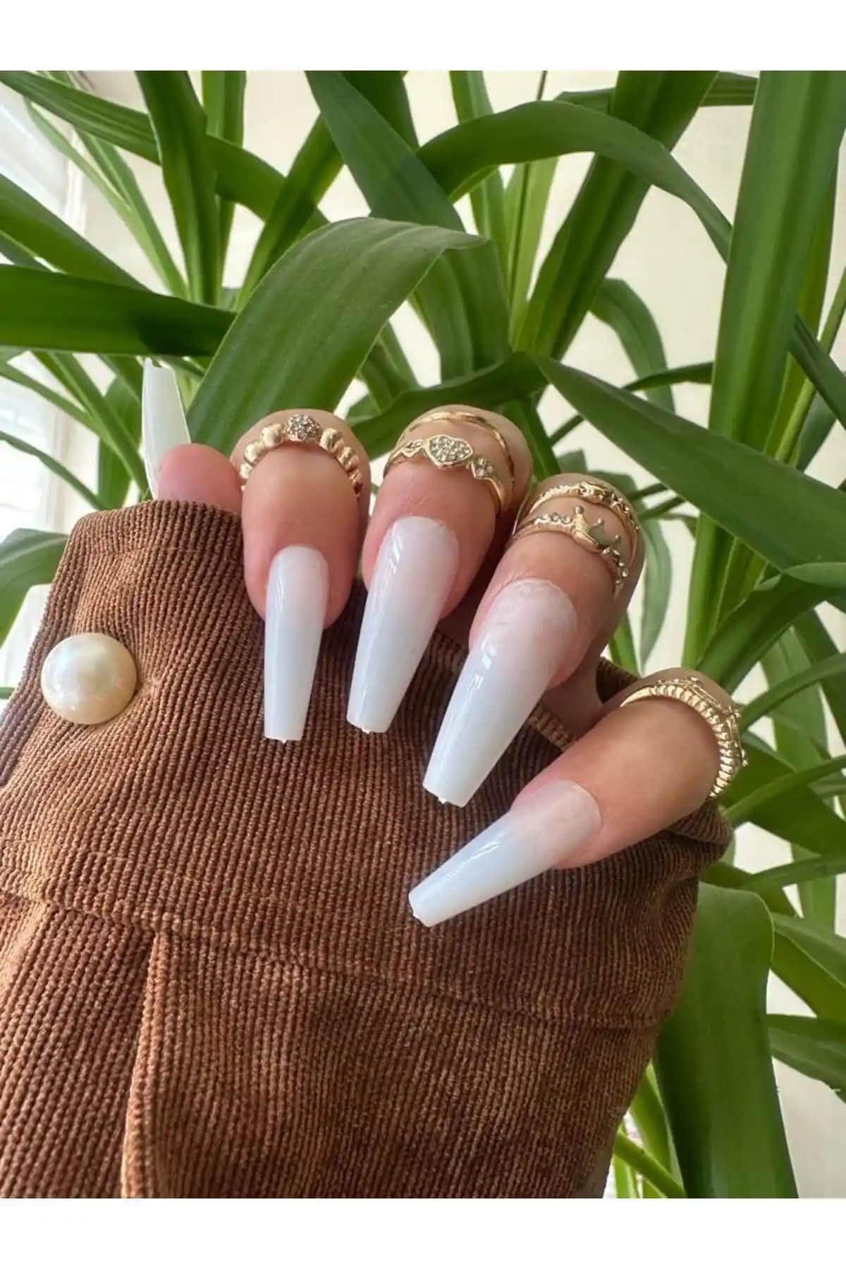 SYBELLE Kozmetik 20 Adet Pembe Doğal Balerin Takma Tırnaklar Estetik ve Kullanışlı