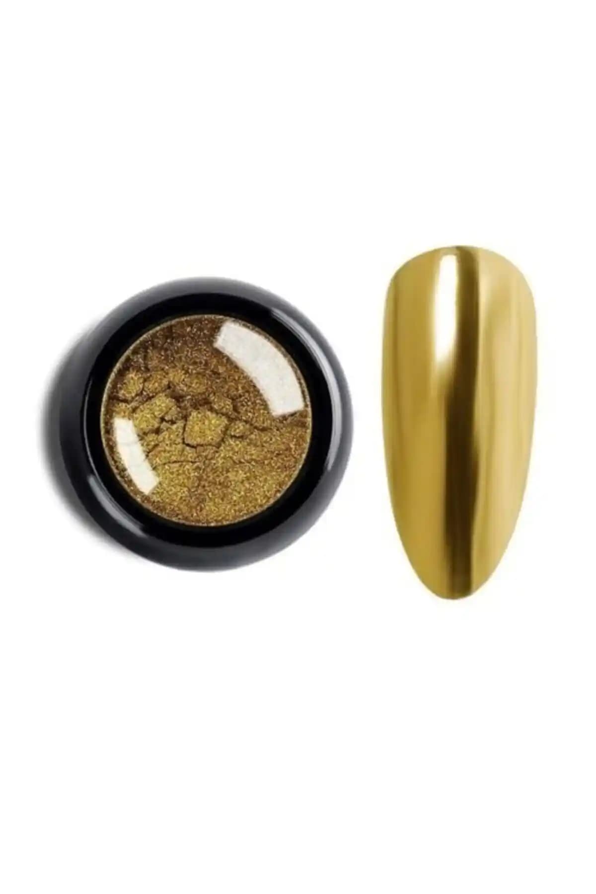 Venalisa F02 Ayna Tozu: Parlak ve Çarpıcı Altın Renkli Nail Art Krom Tozu