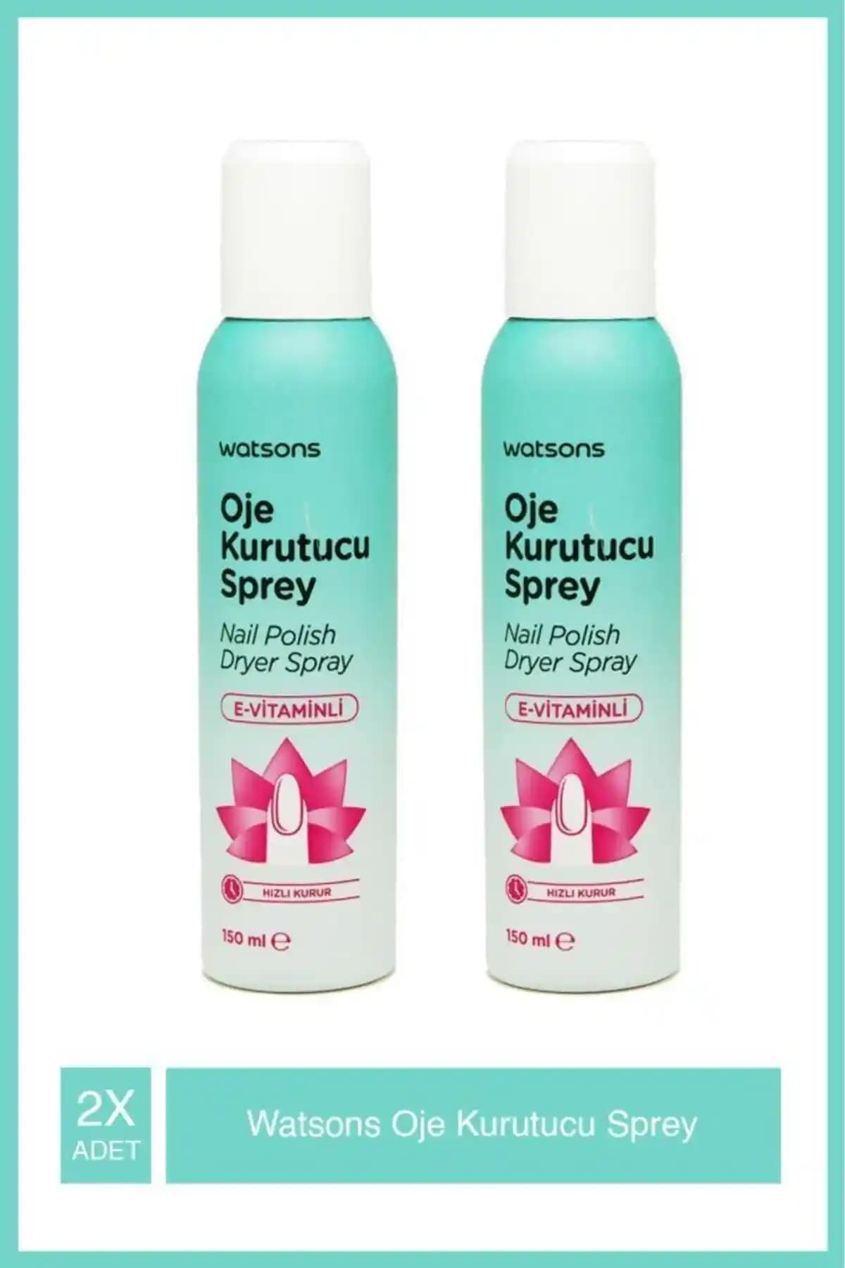 Watsons Oje Kurutucu Sprey 150 ml X2 Adet: Hızlı ve Etkili Tırnak Bakım Çözümü