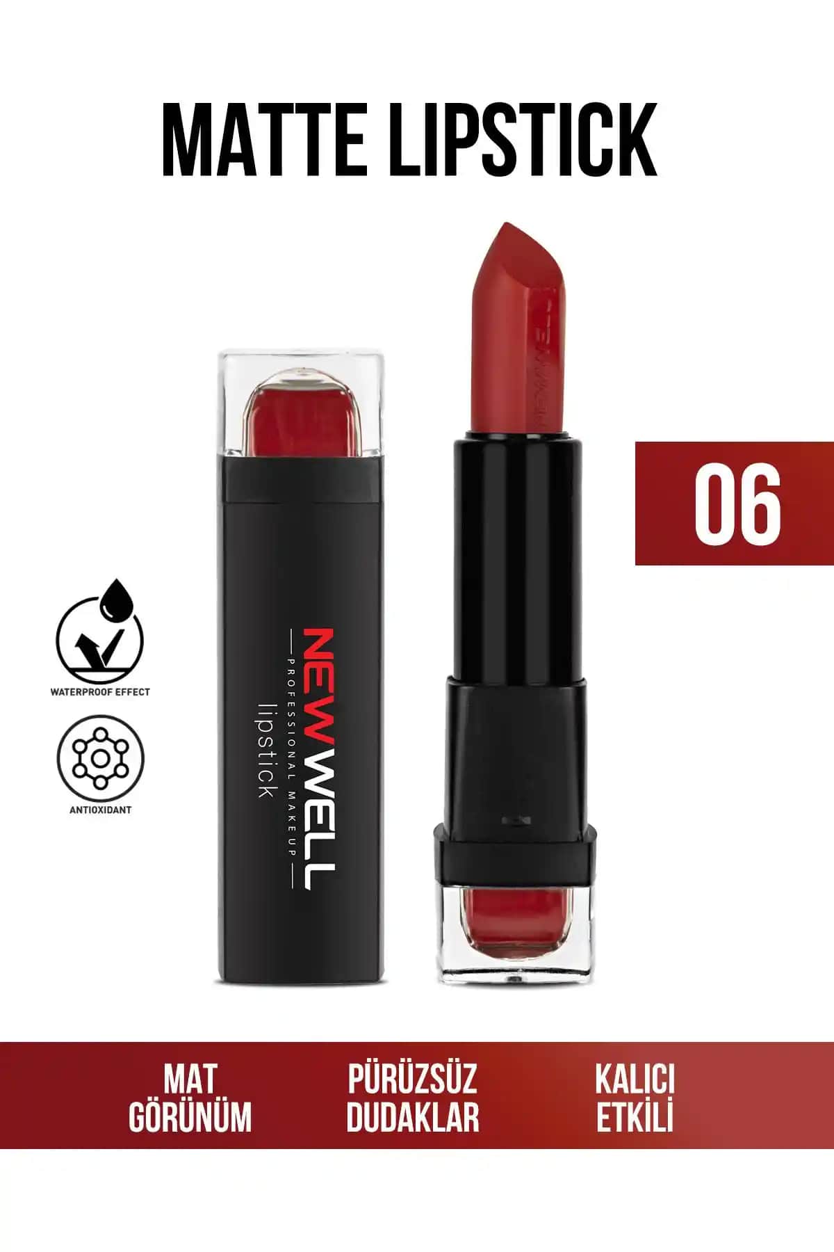 Yeni Well Lipstick 06: Kalıcı, Şık ve Çeşitli Renk Seçenekleriyle Mükemmel Ruj