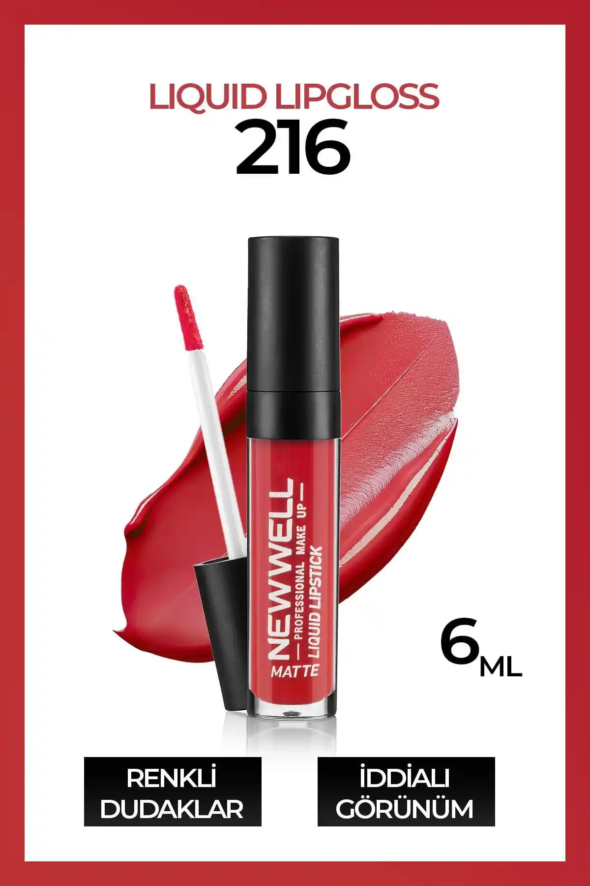 Yeni Well Liquid Lipgloss - 216 Modern ve Şık Dudak Parlatıcısı, Kalıcı ve Kolay Uygulama