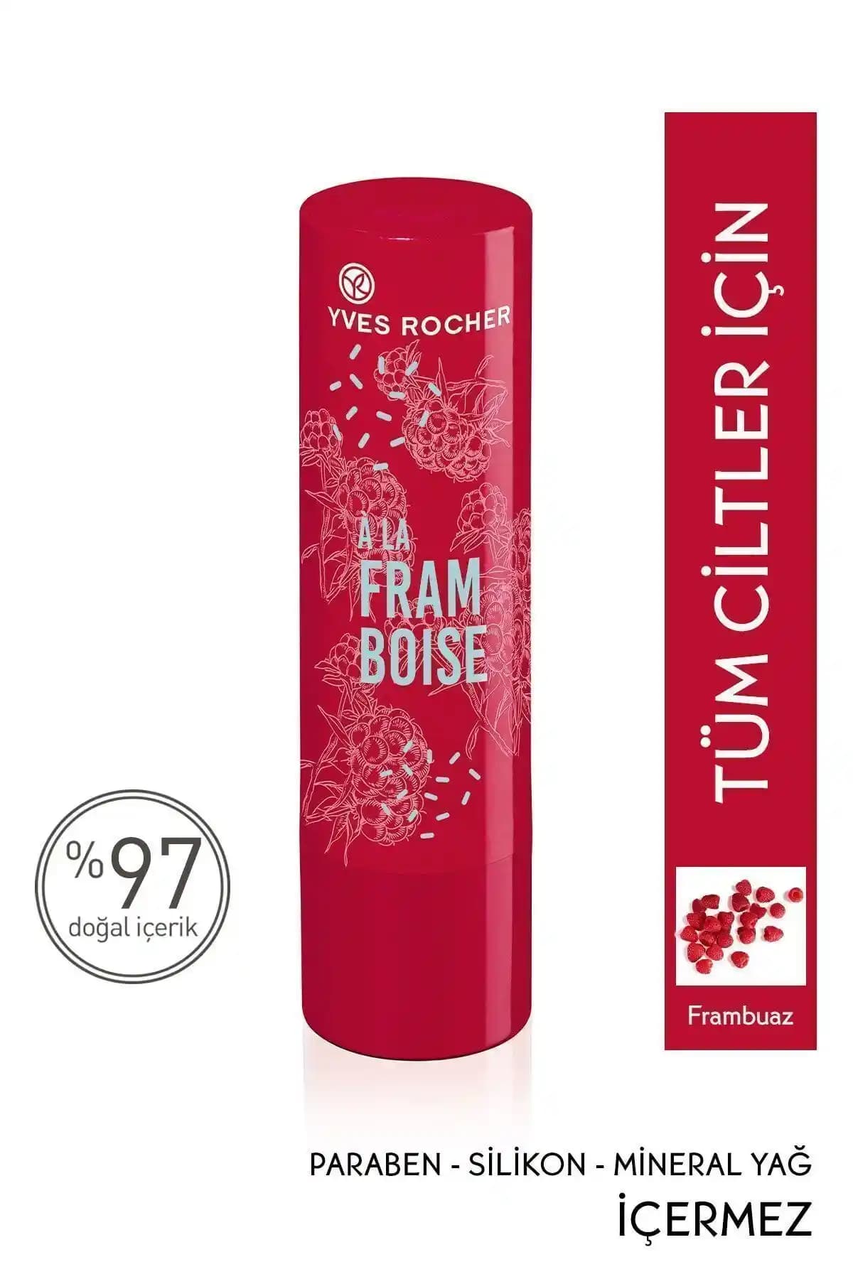 Yves Rocher Frambuaz Dudak Balsamı: Doğal ve Güçlü Nemlendirme için Günlük Kullanım Ürünü