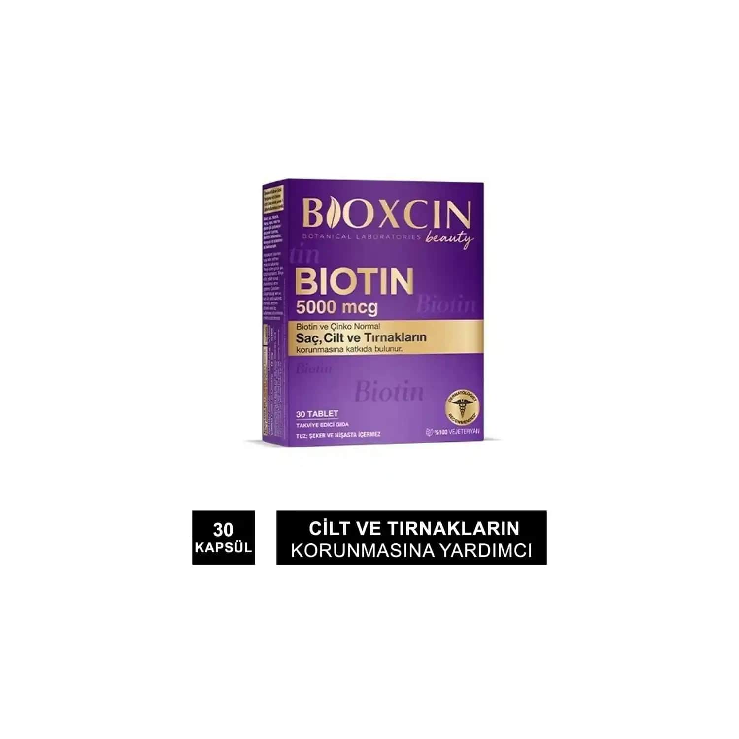 Bioxcin Biotin 5000 mcg ile Saç, Cilt ve Tırnak Sağlığını Güçlendirin