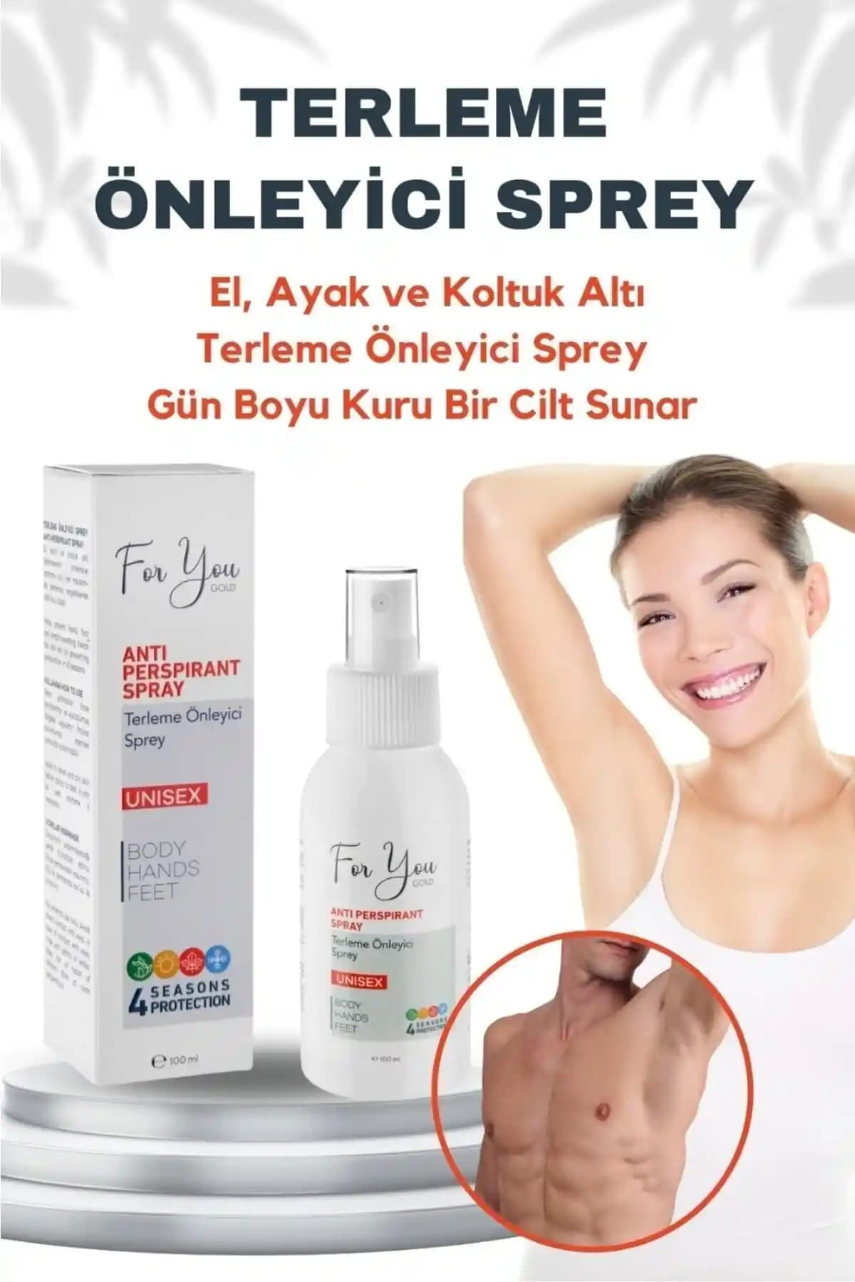 For You Gold El Ayak ve Koltuk Altı Terleme Önleyici Sprey – Konforunuzu Artırın