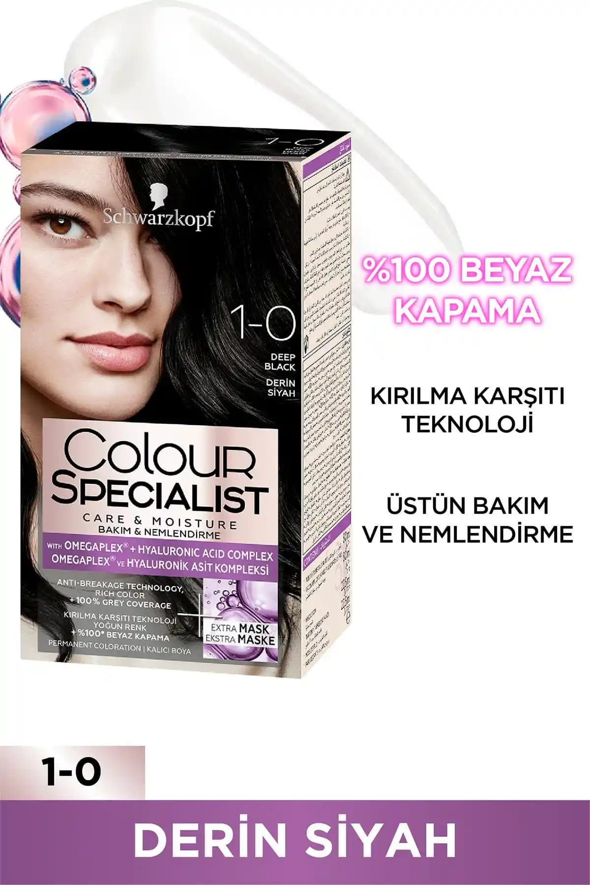Schwarzkopf 1-0 Derin Siyah: Etkili Saç Boyası ile Doğal Görünüm