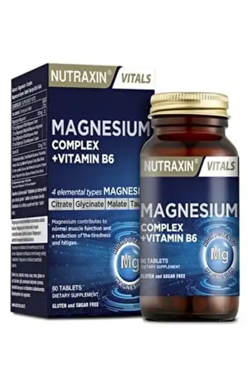 Magnezyum ve B6 Vitamini Gücüyle Güzellik ve Sağlığı Destekleyen Nutraxin Magnesium Complex