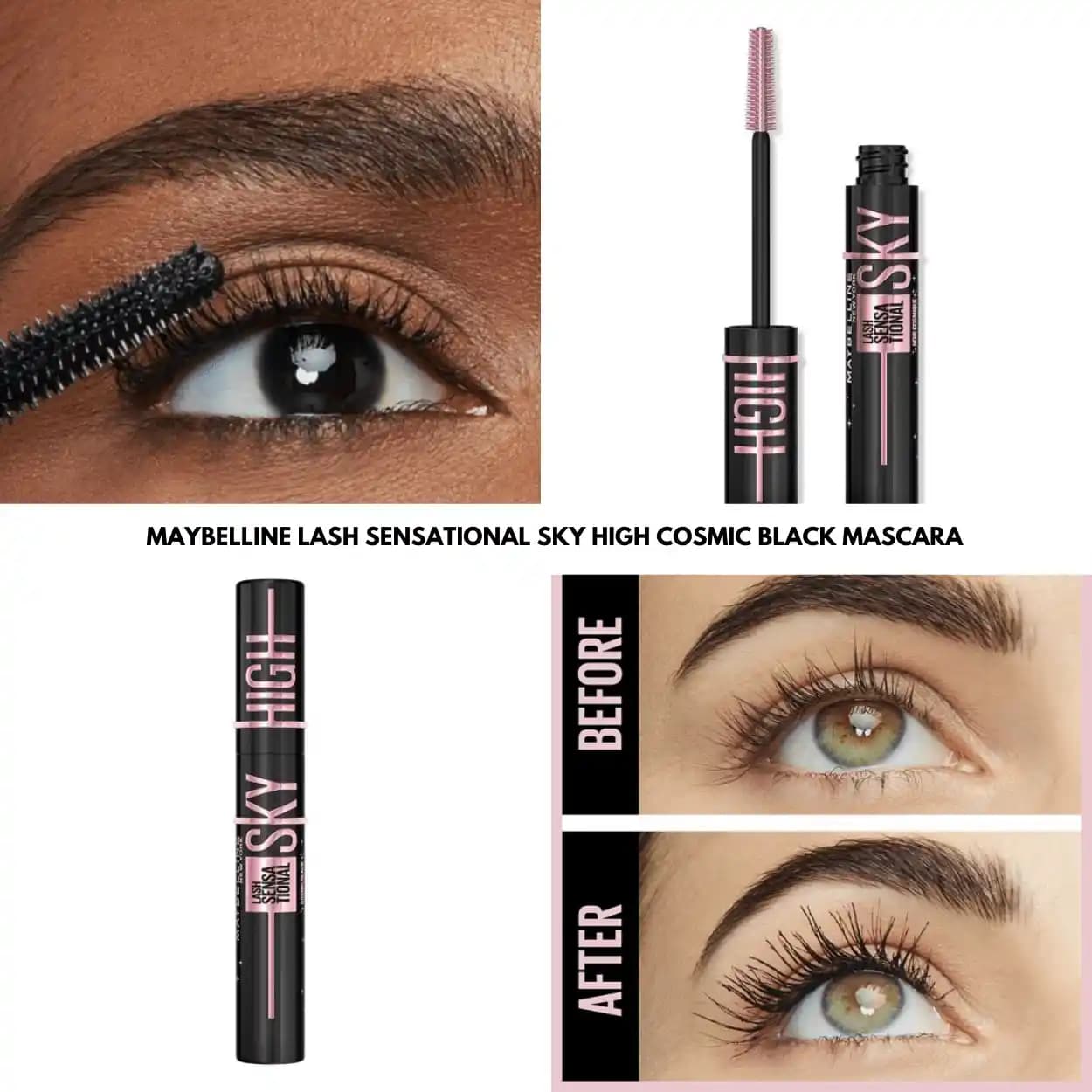 Maybelline Lash Sensational Sky High Cosmic Black Maskara ile Gözlerde Çarpıcı Derinlik ve Uzunluk